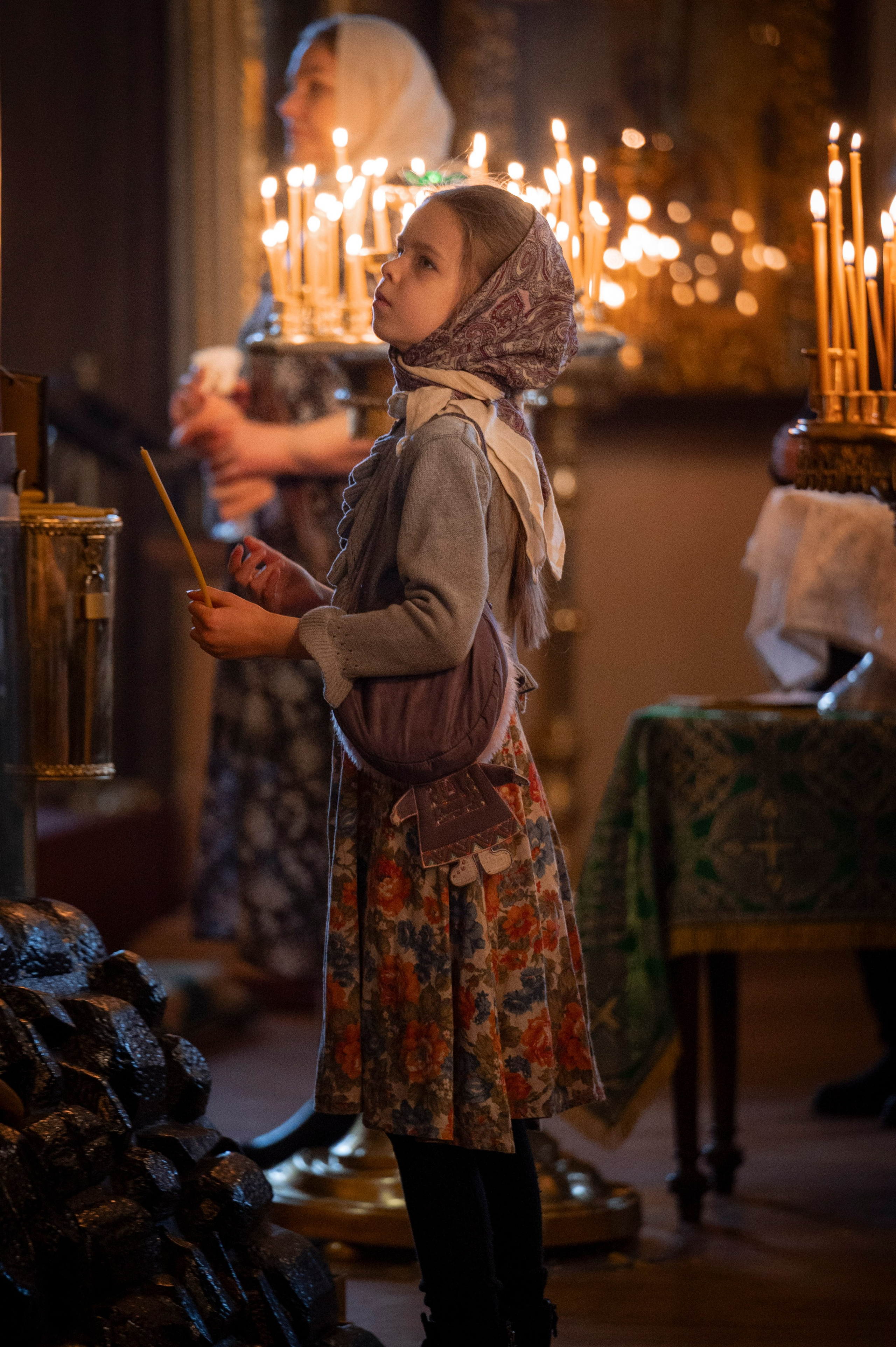 Богородский храм. Вход Господень в Иерусалим. Божественная литургия. Антон и Татьяна Денисенко — В храме