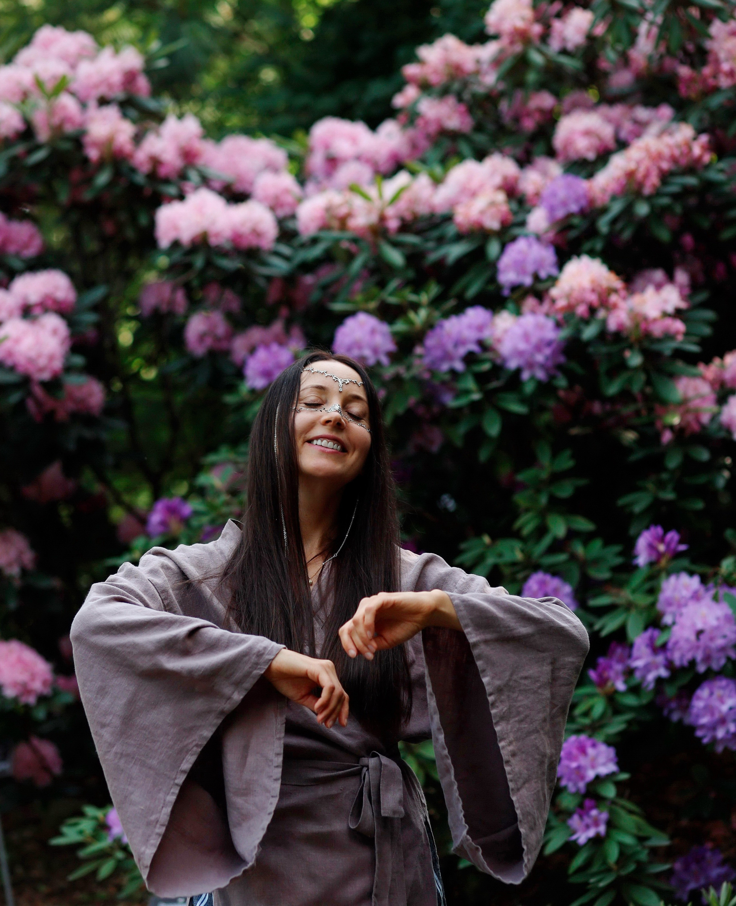 Цветение. Йога. Аптекарский огород. Портретный фотограф Москва