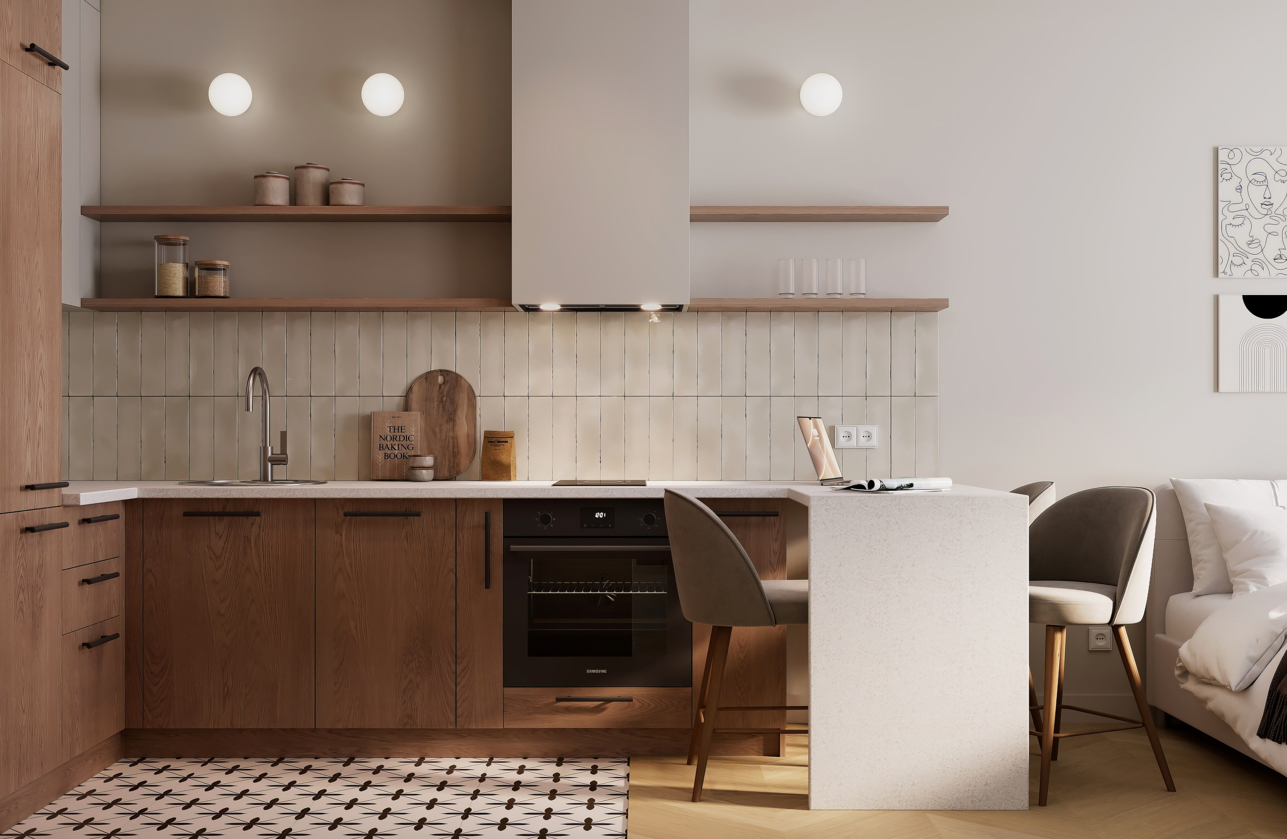 3д визуализация и дизайн интерьера студии 