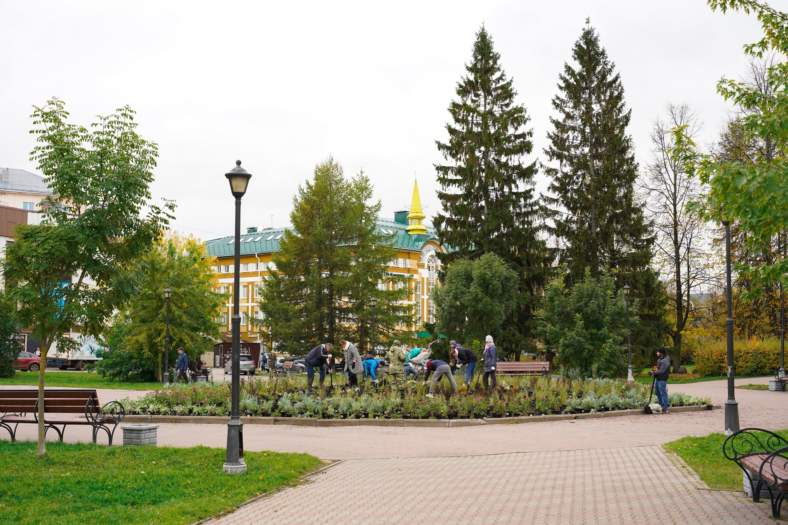 Создание клумбы «Журавлиная заря». Спортивный и репортажный фотограф в Иваново Сергей Силкин