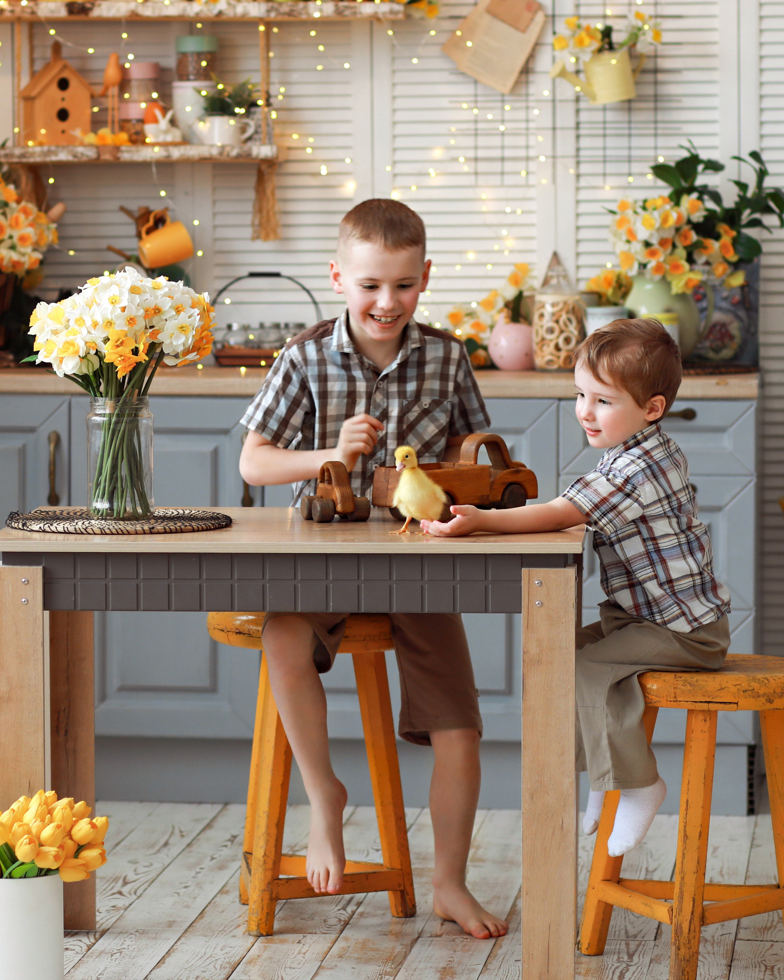 Семейная фотосессия с утятами. Детский и семейный фотограф г. Москва Оксана Катаджи