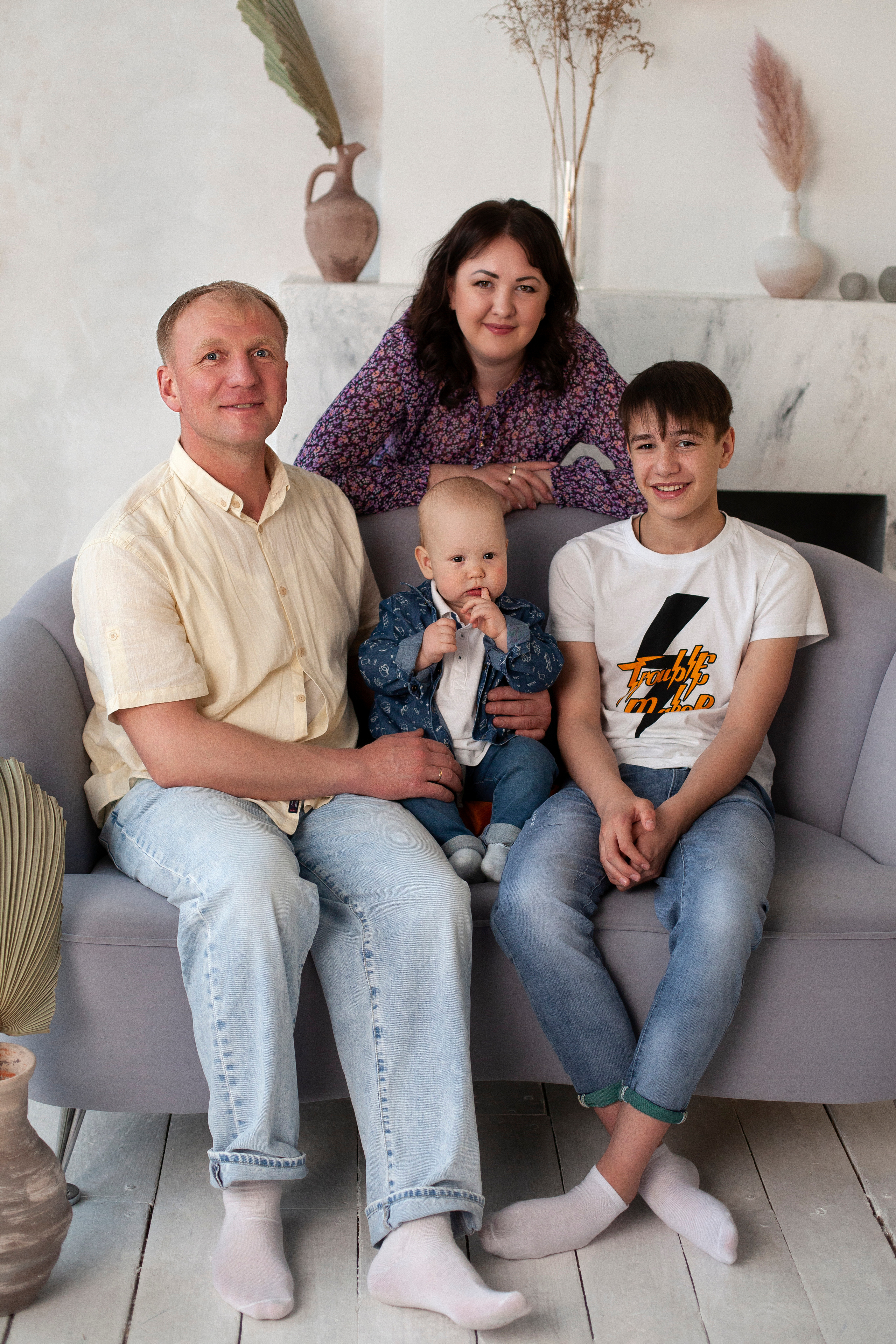 Семейная фотосессия в студии. Семейный, школьный фотограф в Нижнем Новгороде Елена Сентюрева