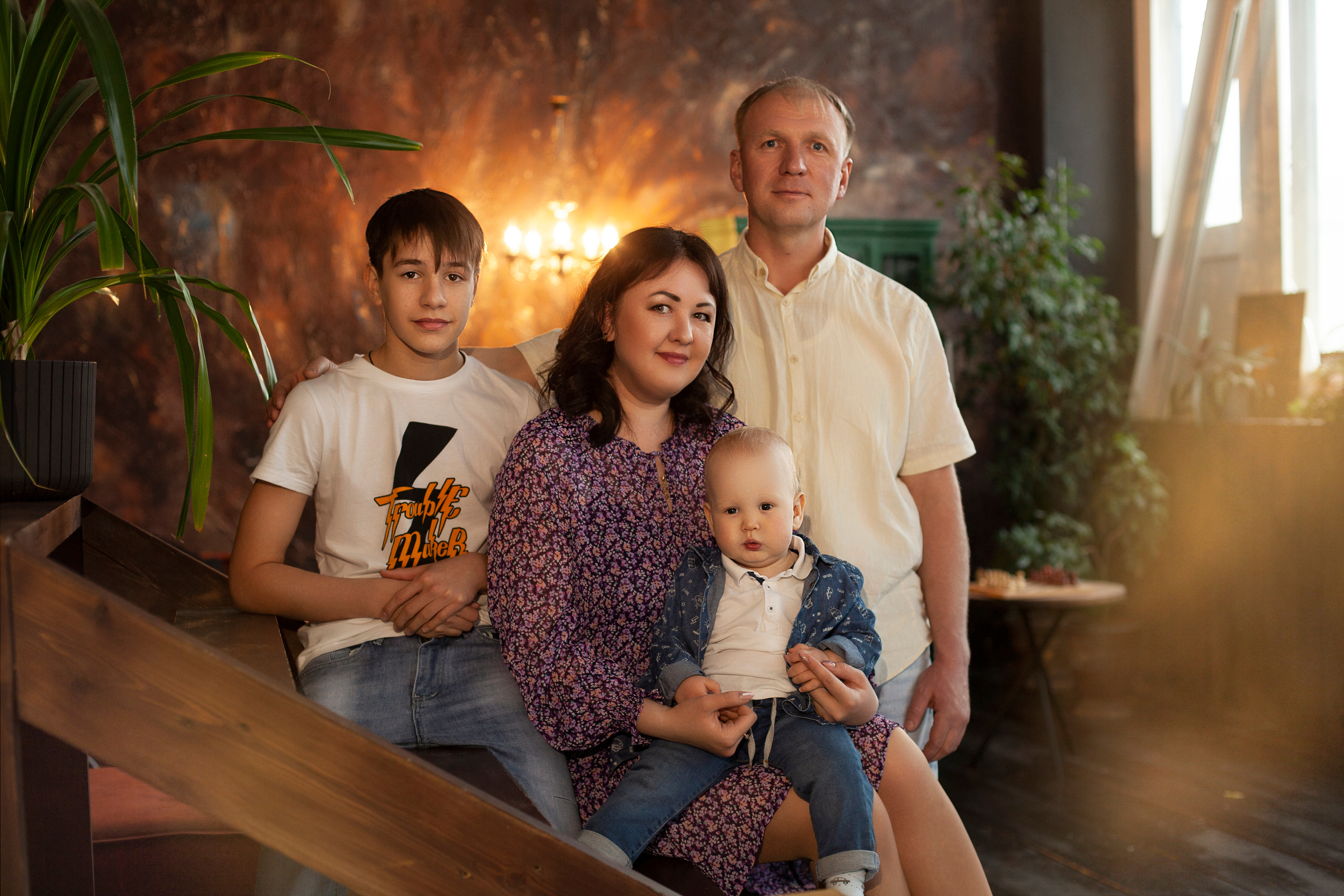 Семейная фотосессия в студии. Семейный, школьный фотограф в Нижнем Новгороде Елена Сентюрева