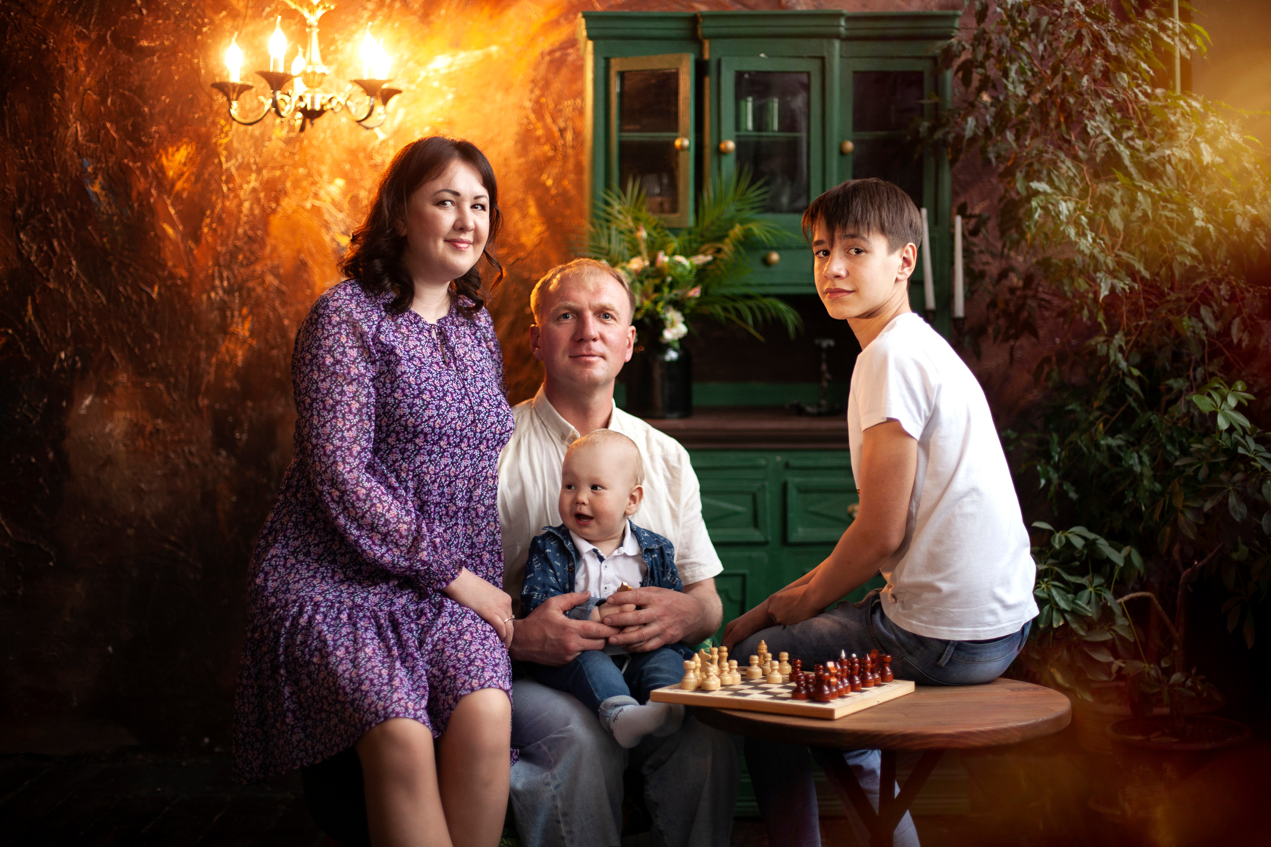 Семейная фотосессия в студии. Семейный, школьный фотограф в Нижнем Новгороде Елена Сентюрева