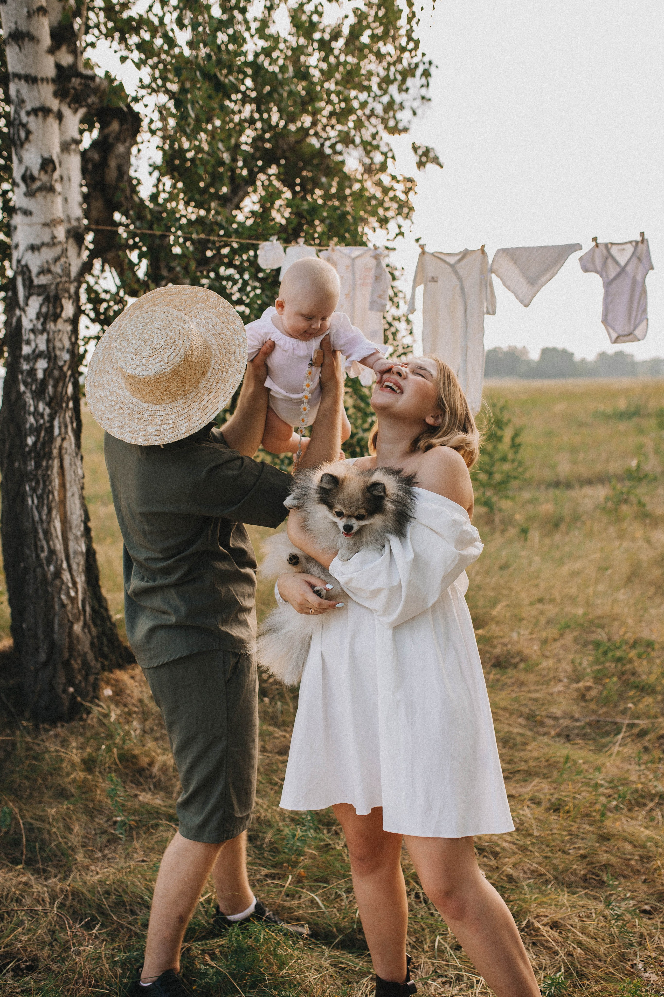 Семейный вечер в деревне. Свадебный фотограф Новосибирск
