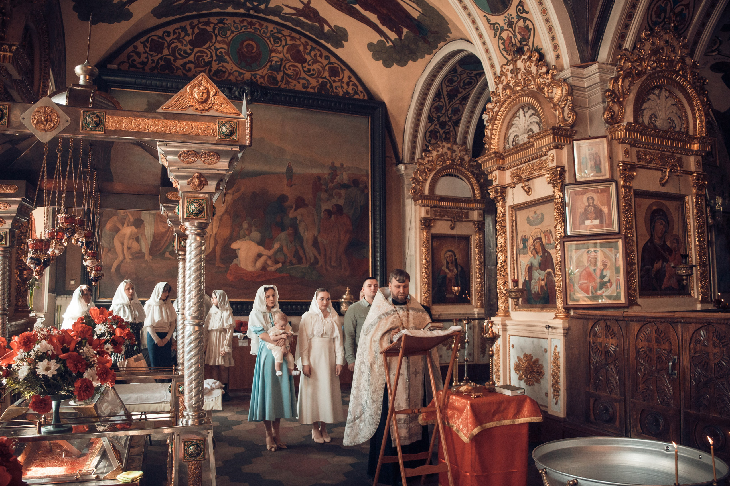 Таинство Крещения Ивана. Борисо-Глебский кафедральный собор. Семейный фотограф в Рязани и Рязанской области