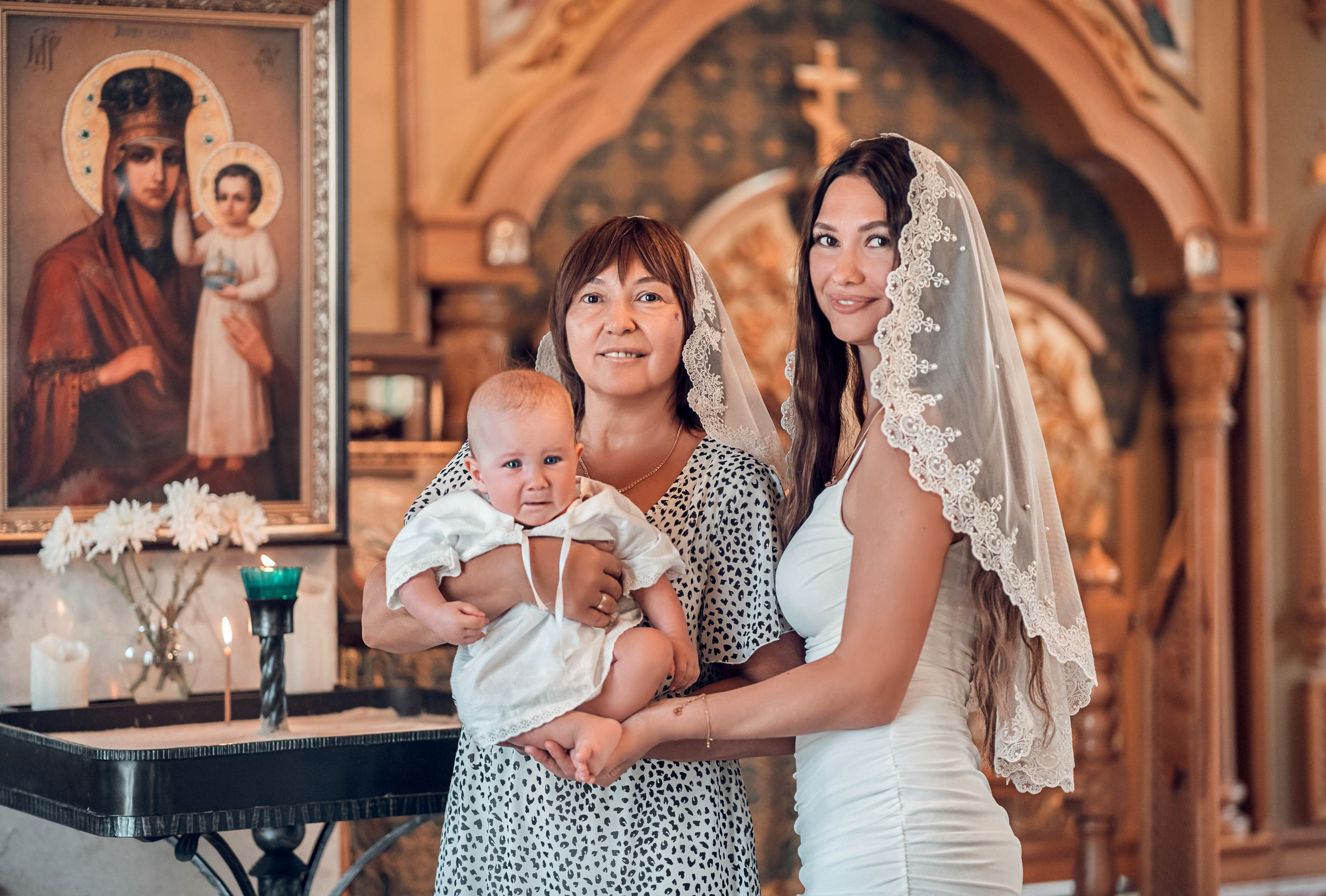 Крещение в храме Прп.Сергия Радонежского с. Орлиное. Церковный фотограф Севастополь