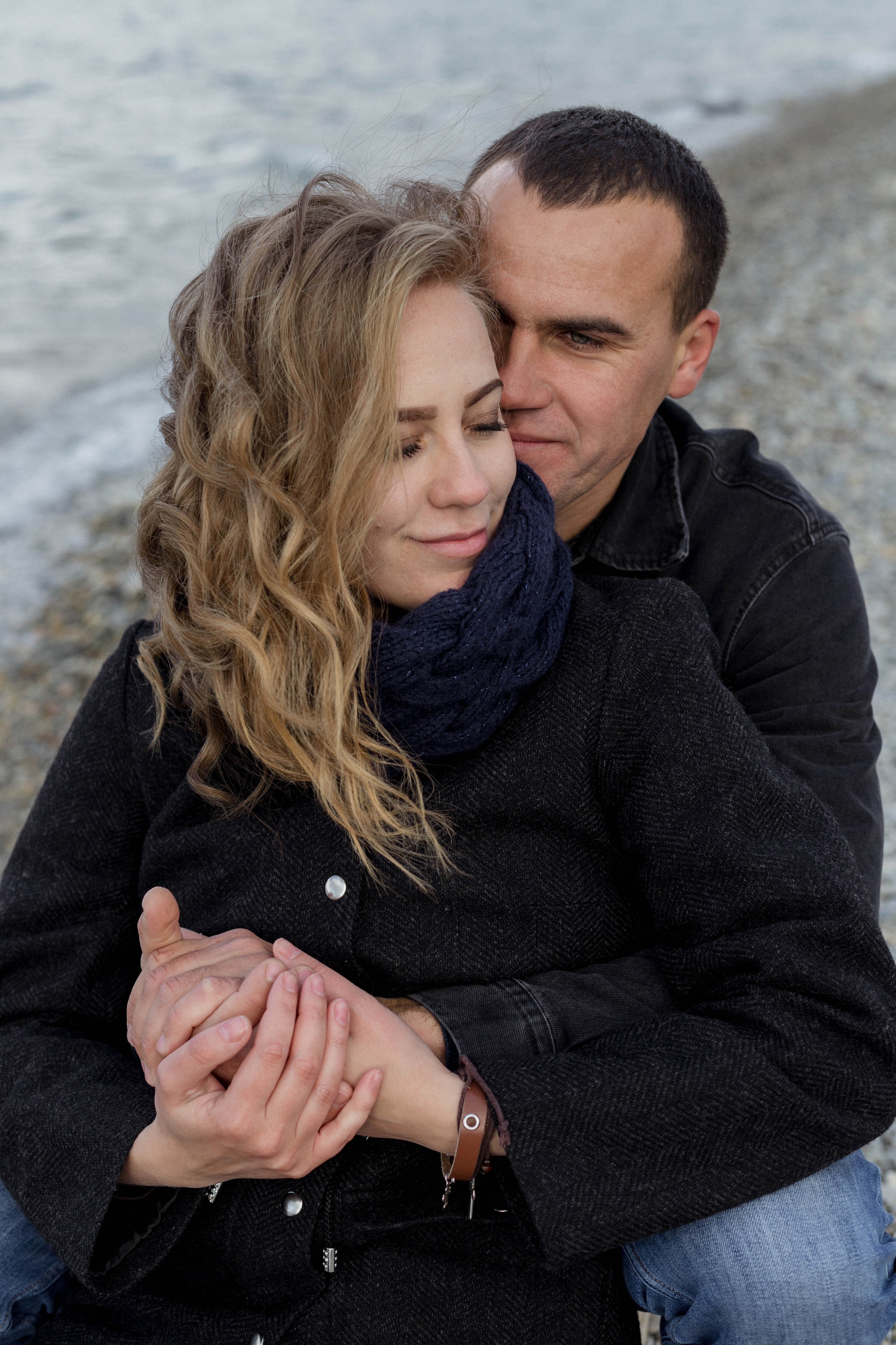 Яна и Дима / зимний пляж