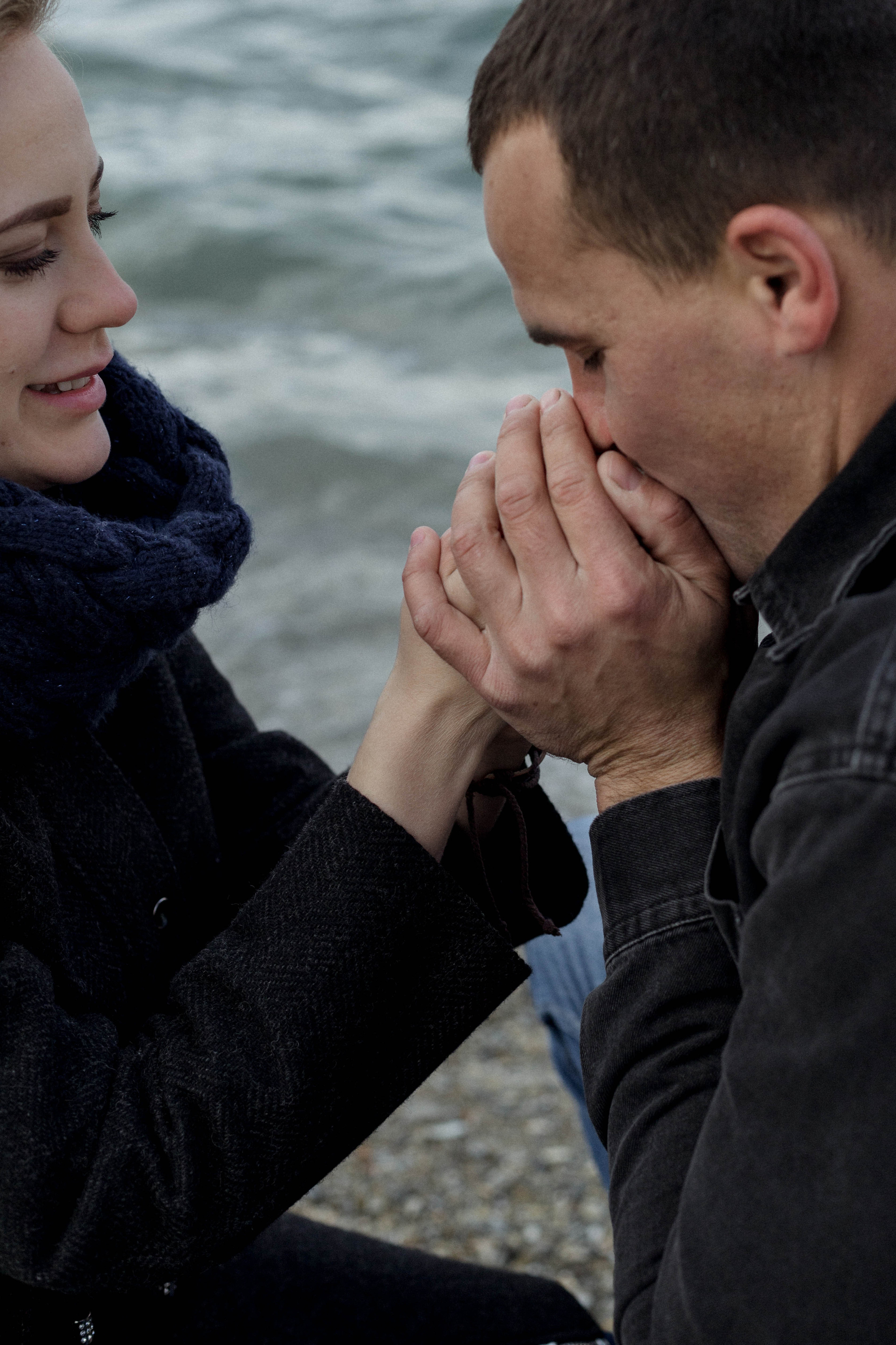 Яна и Дима / зимний пляж