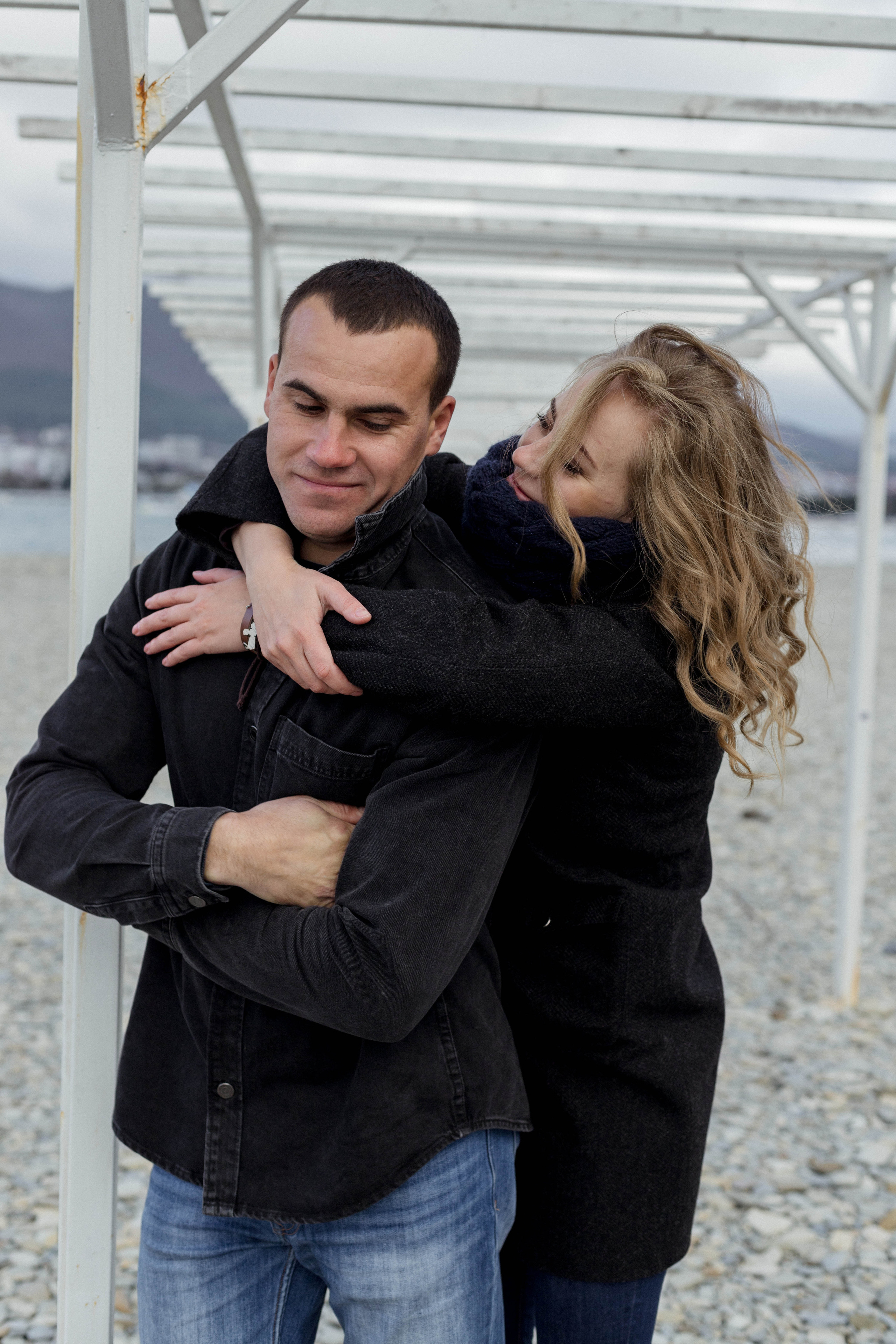 Яна и Дима / зимний пляж