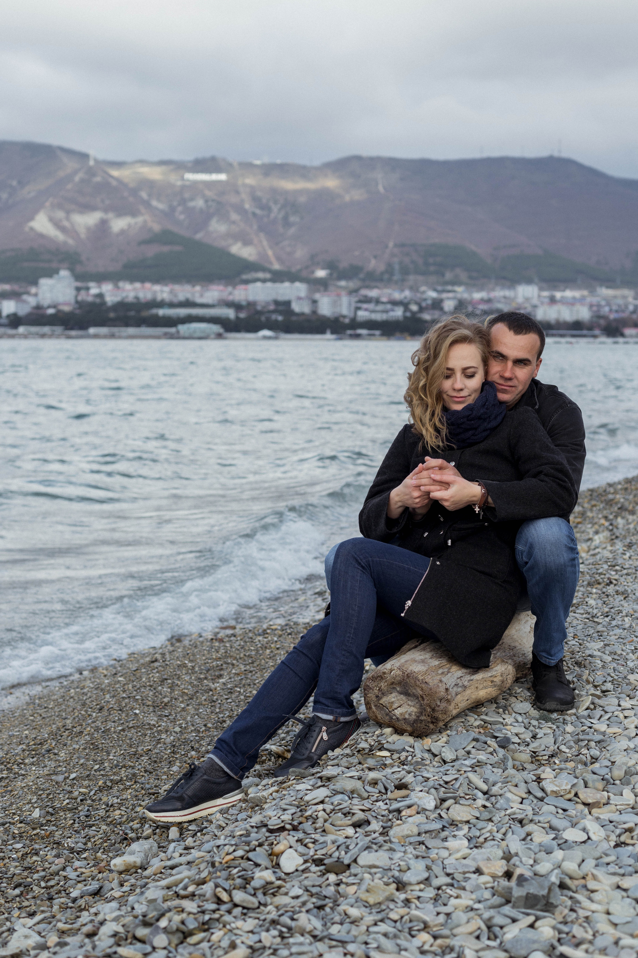 Яна и Дима / зимний пляж