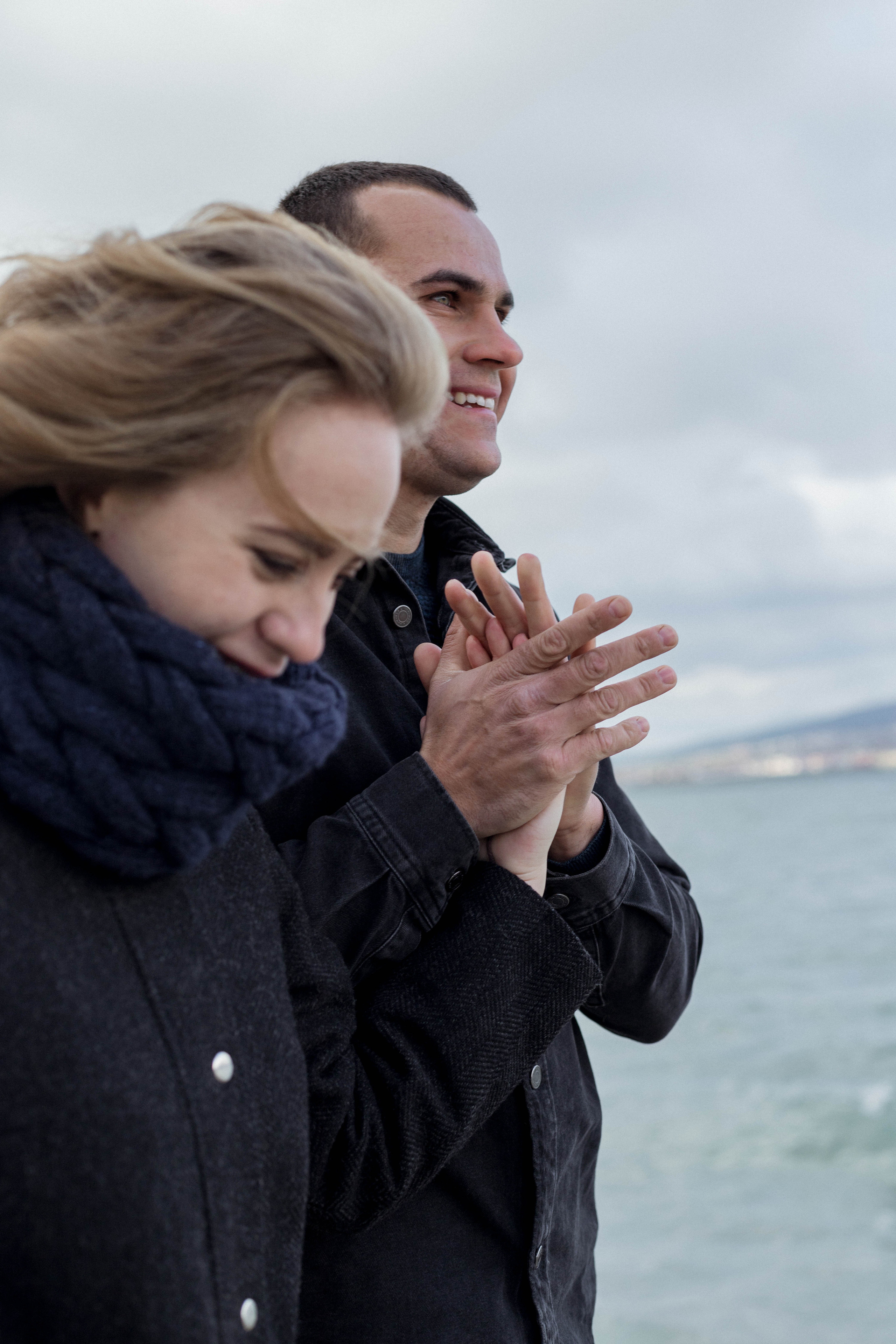 Яна и Дима / зимний пляж