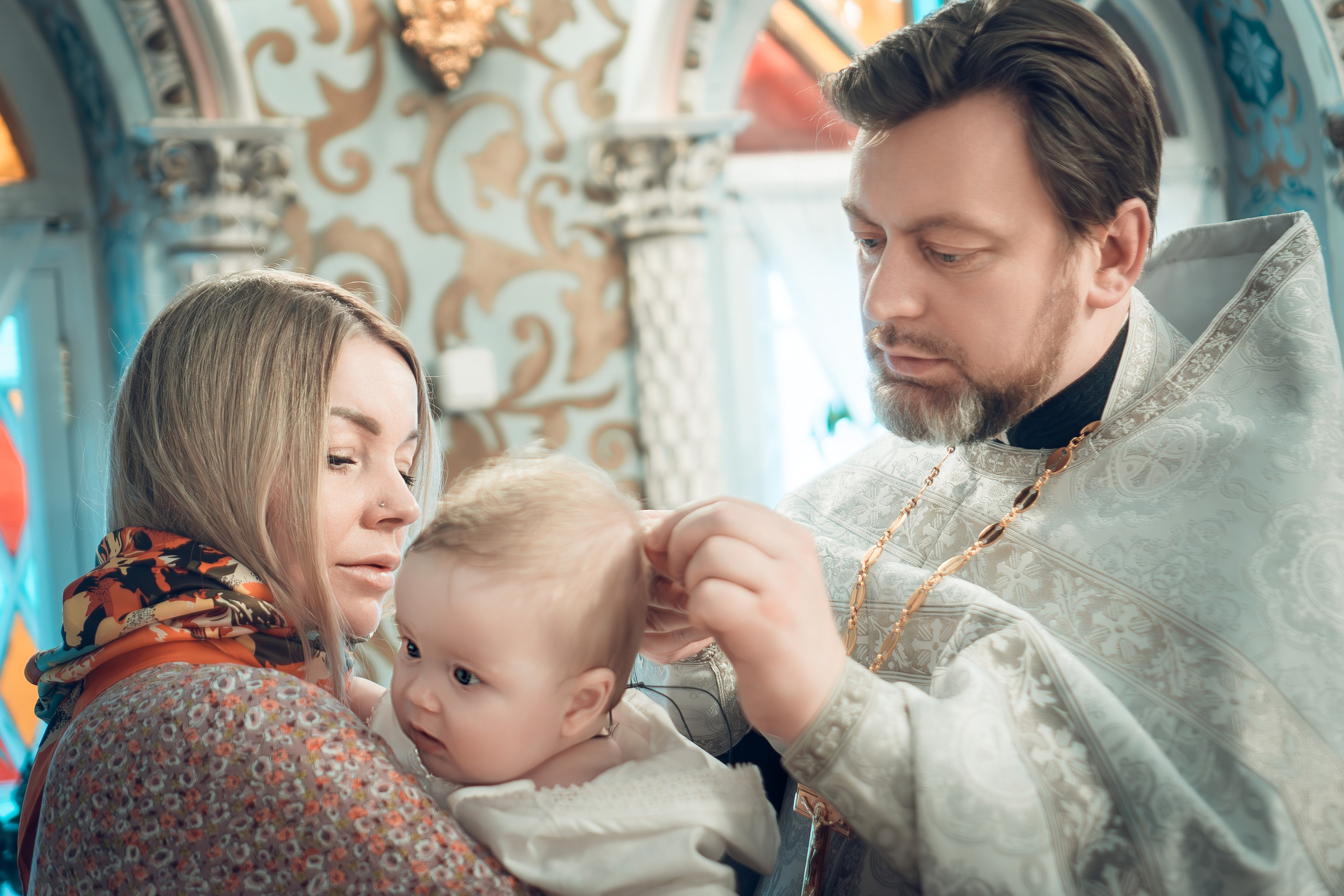 Таинство Крещения Артема, Ангелины и Адрианы