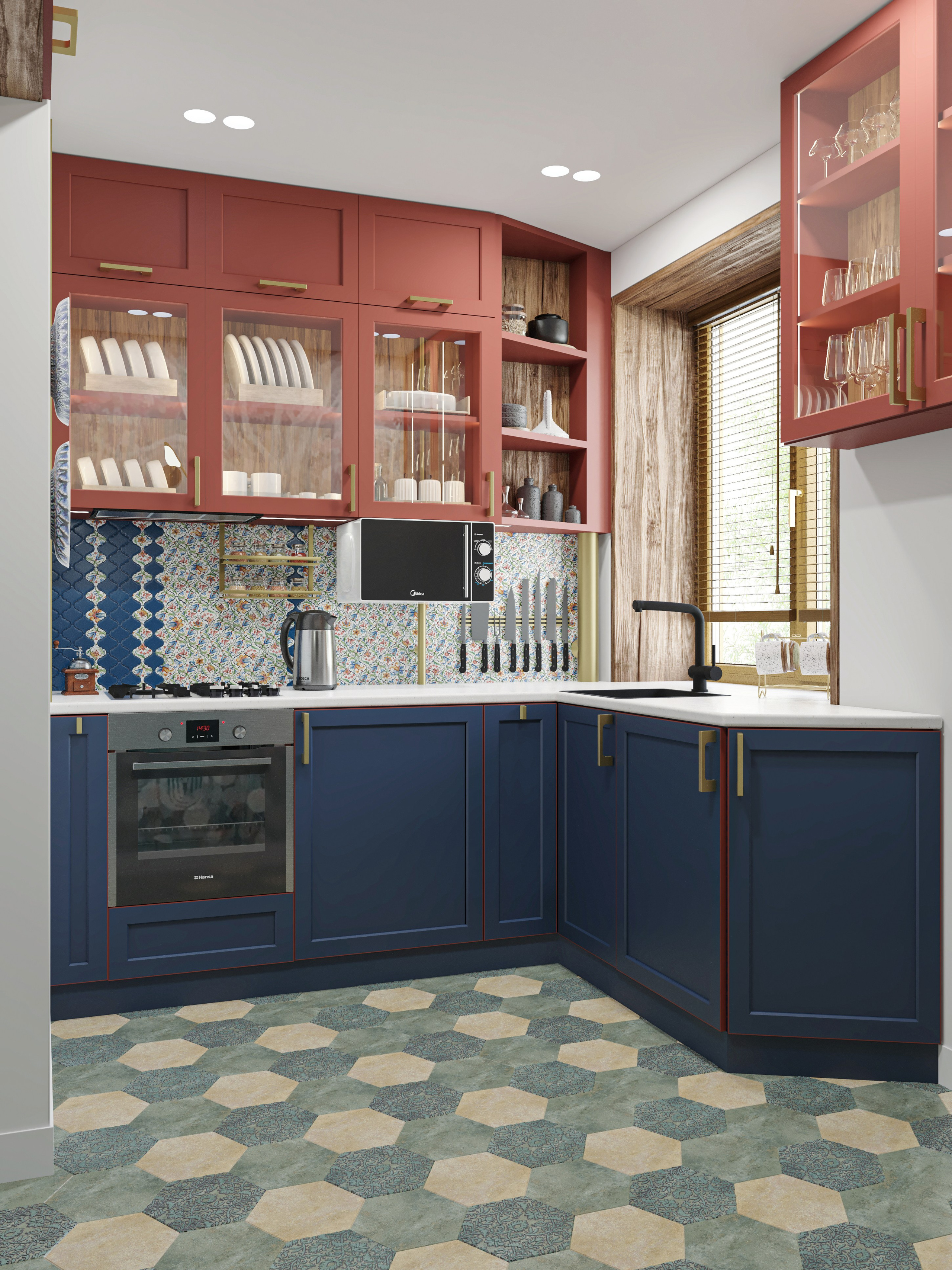 Persian. 3D visualization of exteriors and interiors