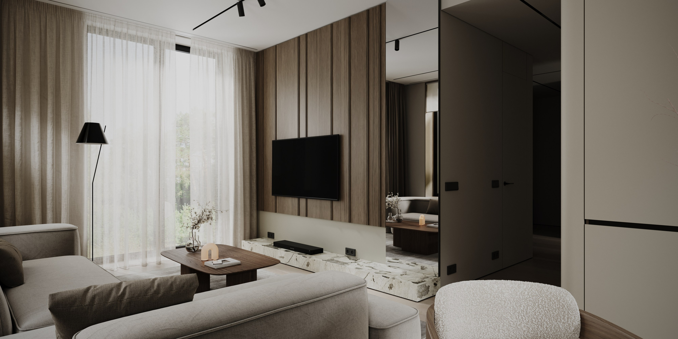 Сибирский дом. Визуализации интерьера