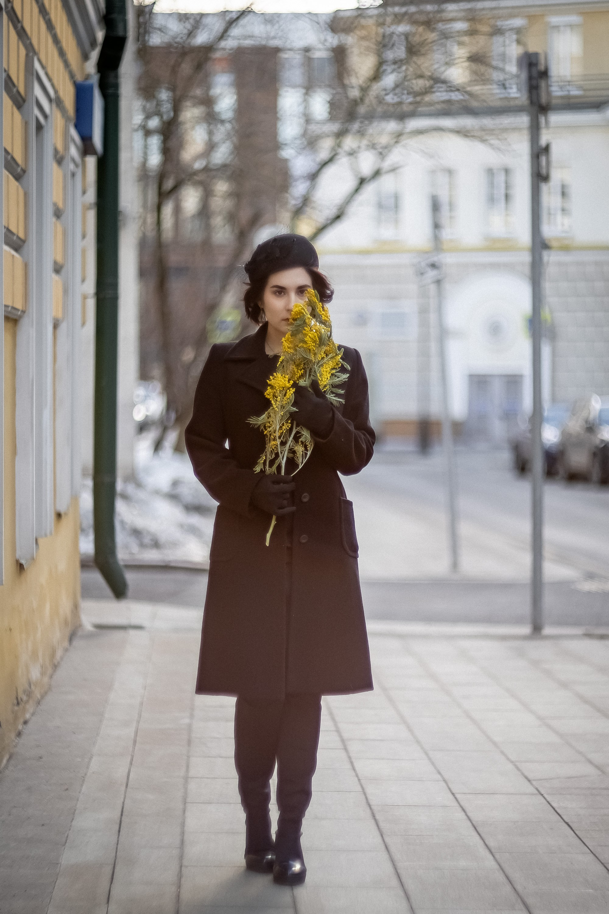 ретро фотография в городе