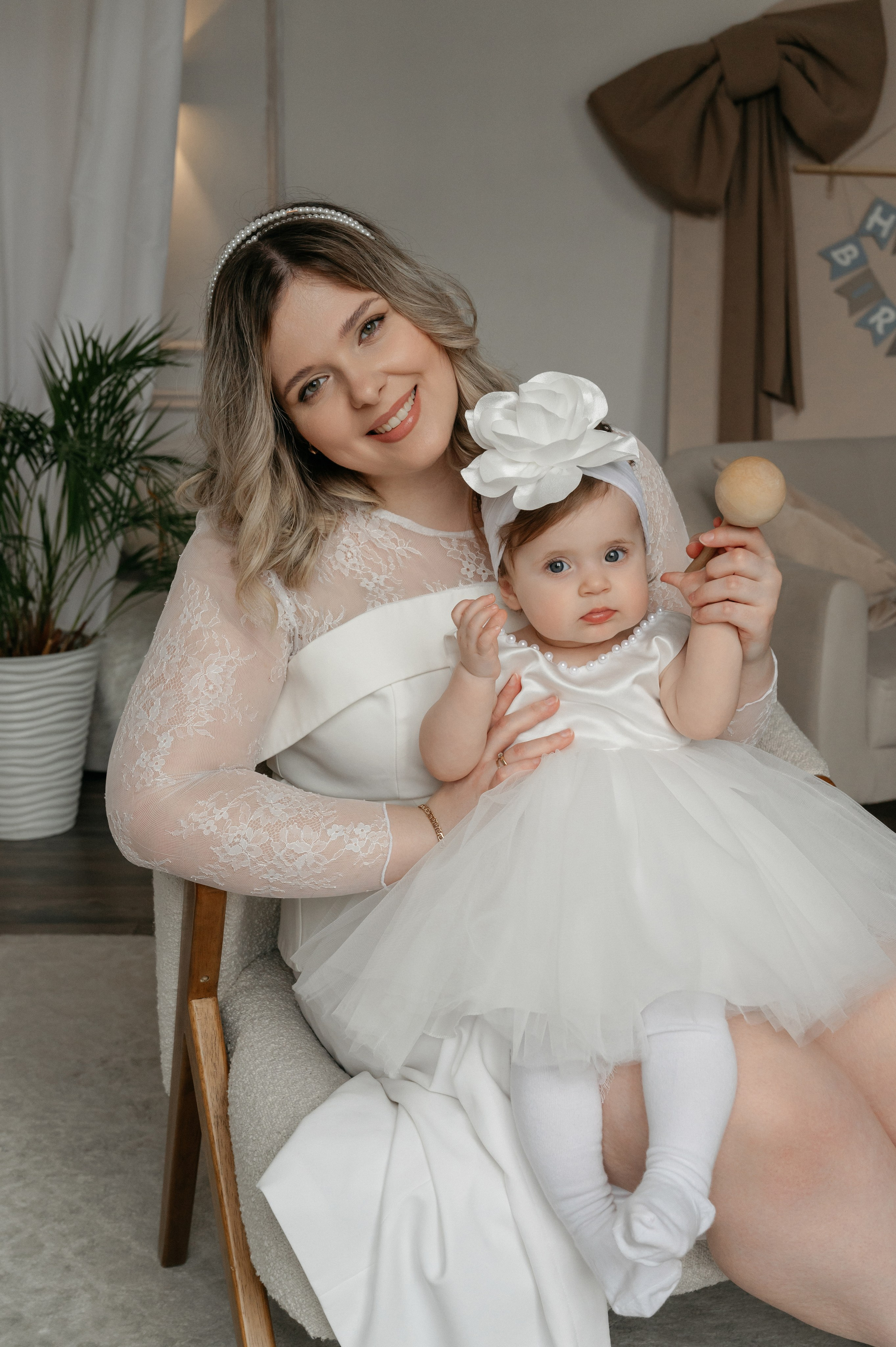 Годовасие малышки Киры в студии. Свадебный фотограф Мария Строгонова