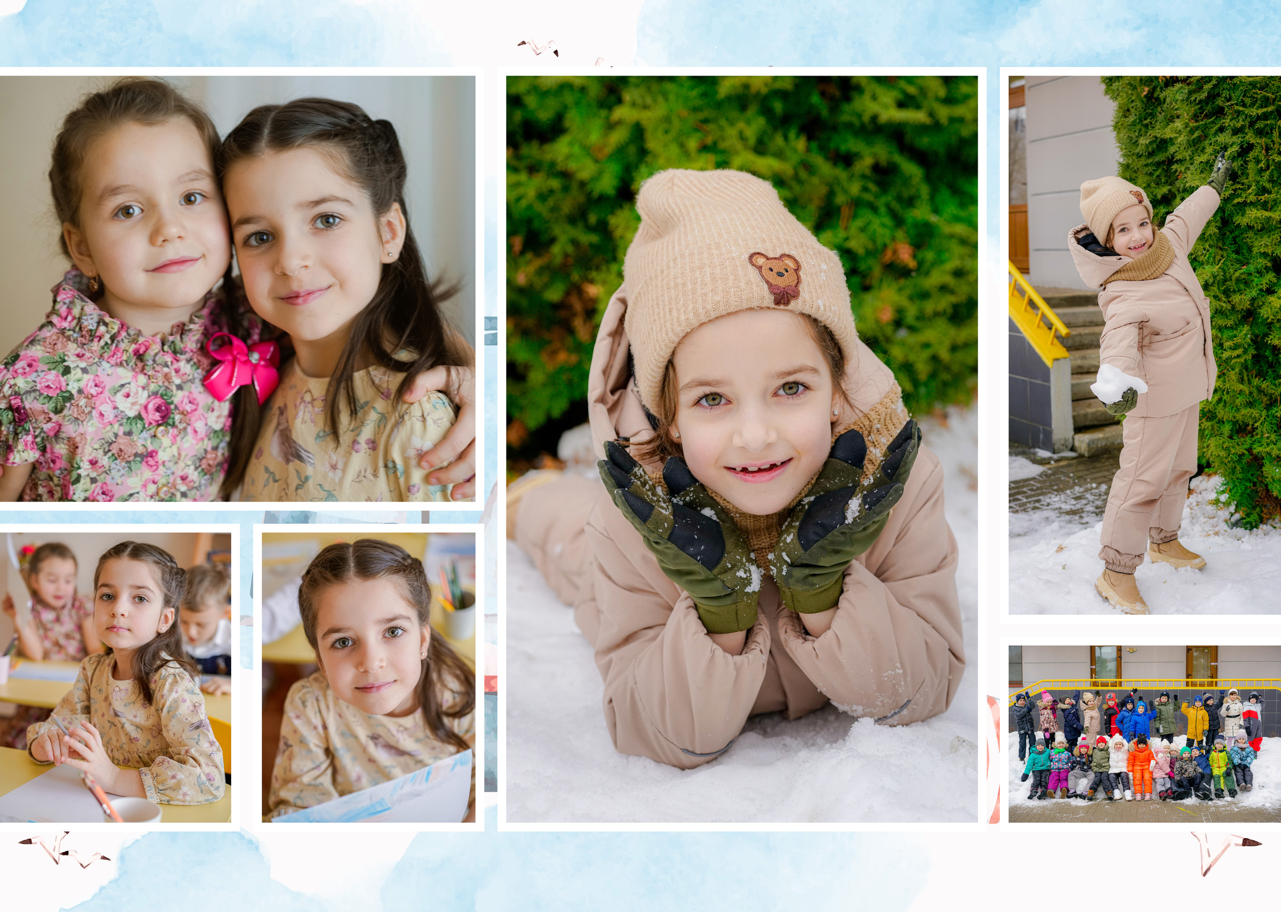 Персональные развороты и обложка дизайн «Кораблик». Анна Белашова ВЫПУСКНЫЕ АЛЬБОМЫ, фото и видеосъёмка