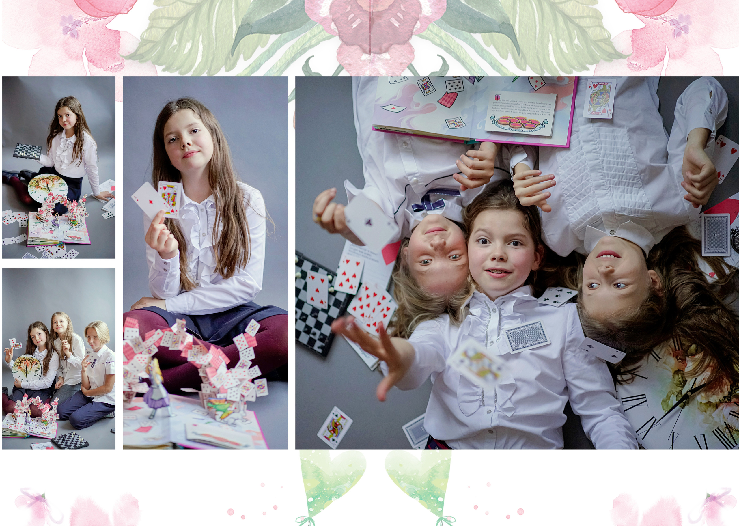 Школа МГПУ Дизайн «Алиса в стране чудес» ИНДИВИДУАЛЬНЫЕ РАЗВОРОТЫ. Анна Белашова ВЫПУСКНЫЕ АЛЬБОМЫ, фото и видеосъёмка