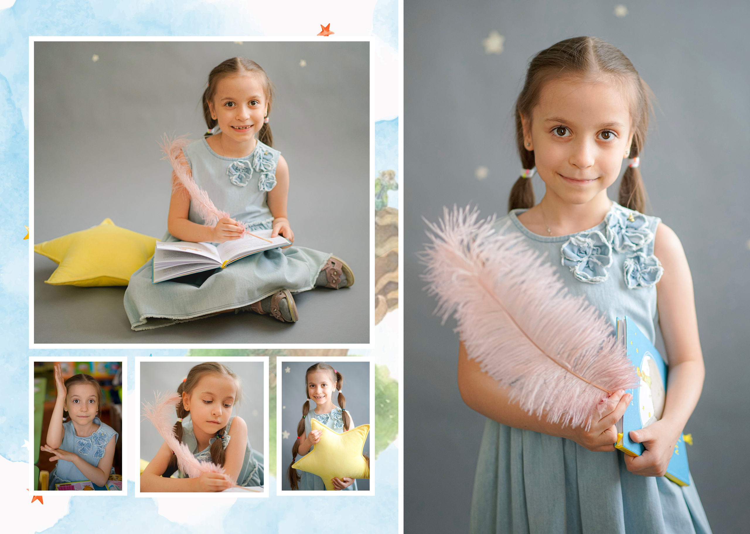 Персональные развороты и обложки «Маленький принц». Анна Белашова ВЫПУСКНЫЕ АЛЬБОМЫ, фото и видеосъёмка