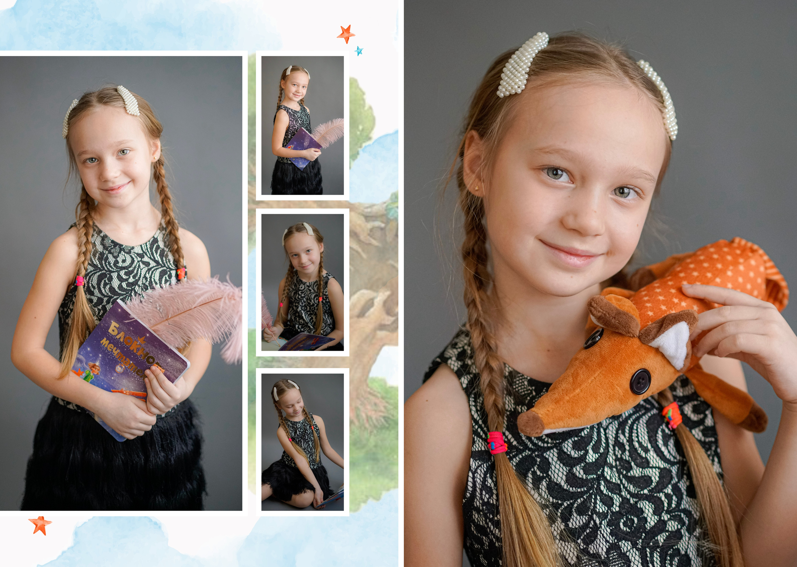 Персональные развороты и обложки «Маленький принц». Анна Белашова ВЫПУСКНЫЕ АЛЬБОМЫ, фото и видеосъёмка