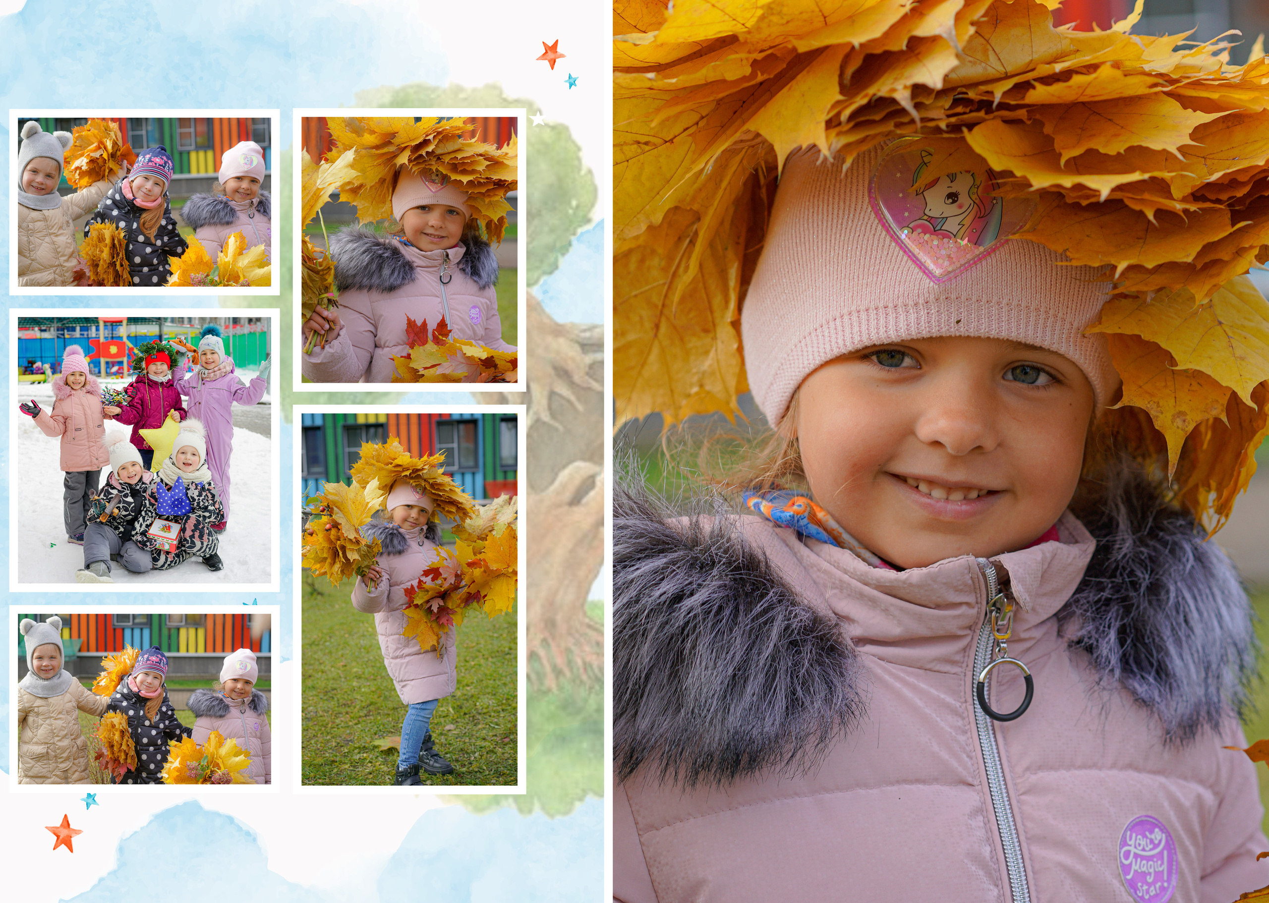 Индивидуальные развороты «Цветочная страна». Анна Белашова ВЫПУСКНЫЕ АЛЬБОМЫ, фото и видеосъёмка