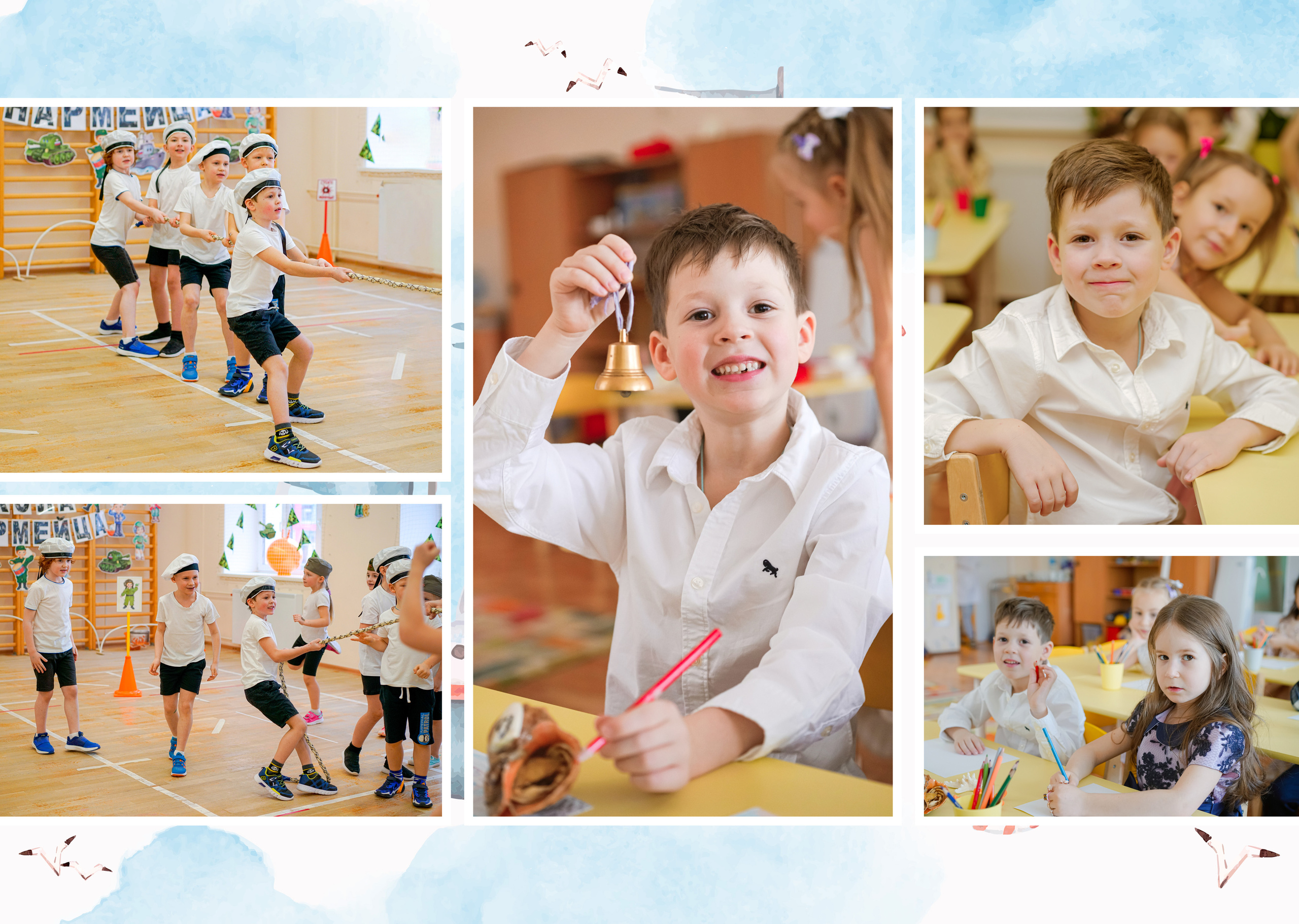 Персональные развороты и обложка дизайн «Кораблик». Анна Белашова ВЫПУСКНЫЕ АЛЬБОМЫ, фото и видеосъёмка