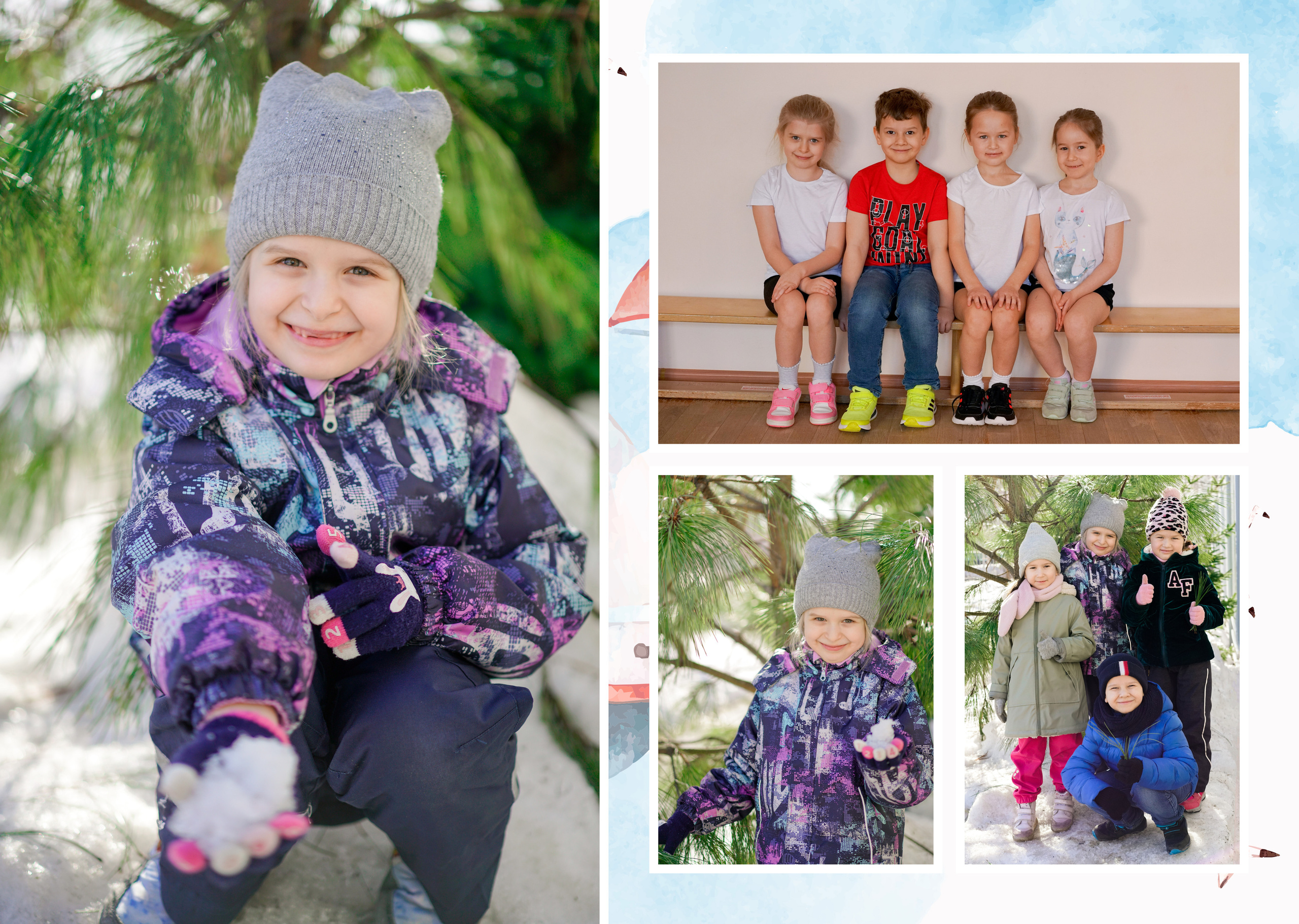 Персональные развороты и обложка дизайн «Кораблик». Анна Белашова ВЫПУСКНЫЕ АЛЬБОМЫ, фото и видеосъёмка