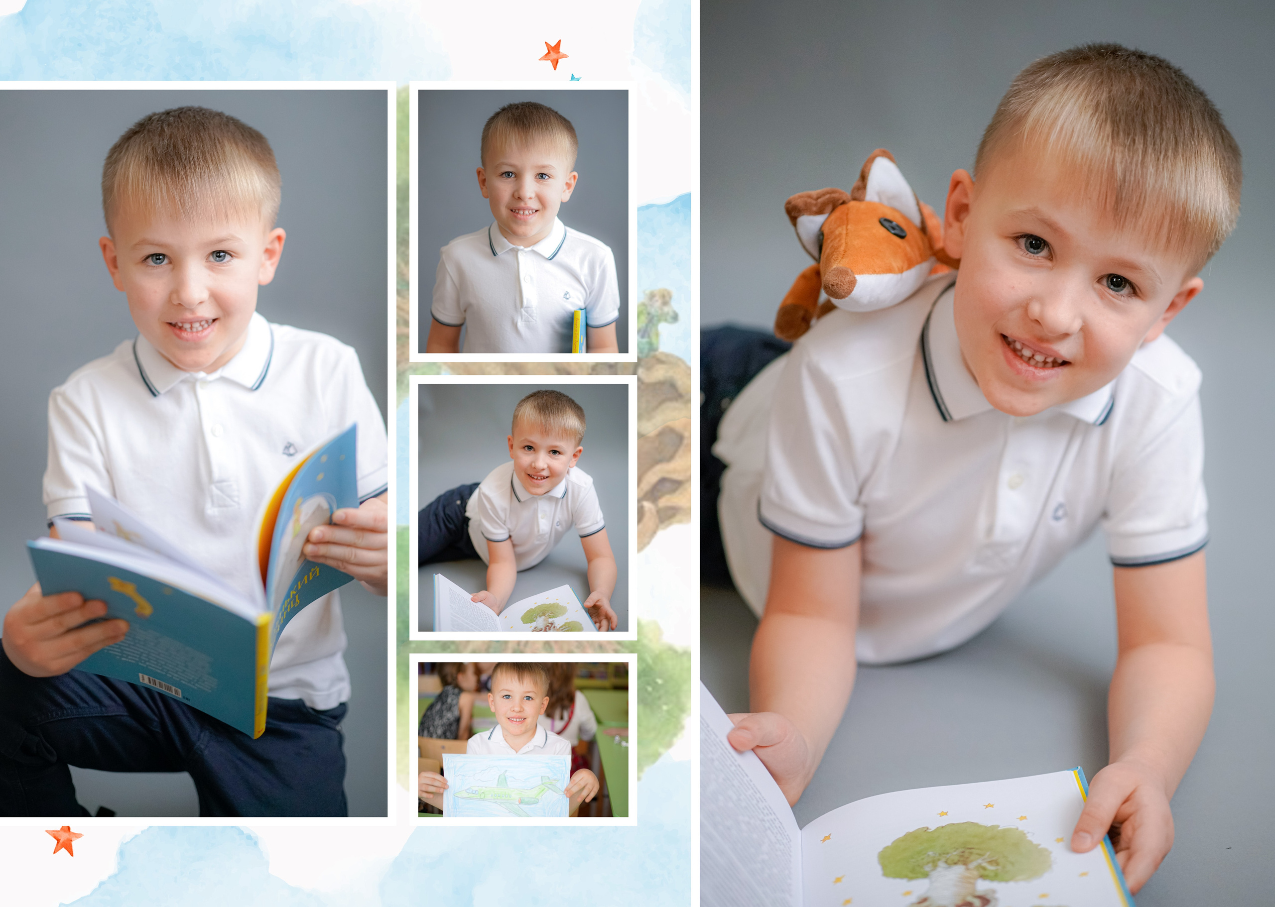 Персональные развороты и обложки «Маленький принц». Анна Белашова ВЫПУСКНЫЕ АЛЬБОМЫ, фото и видеосъёмка