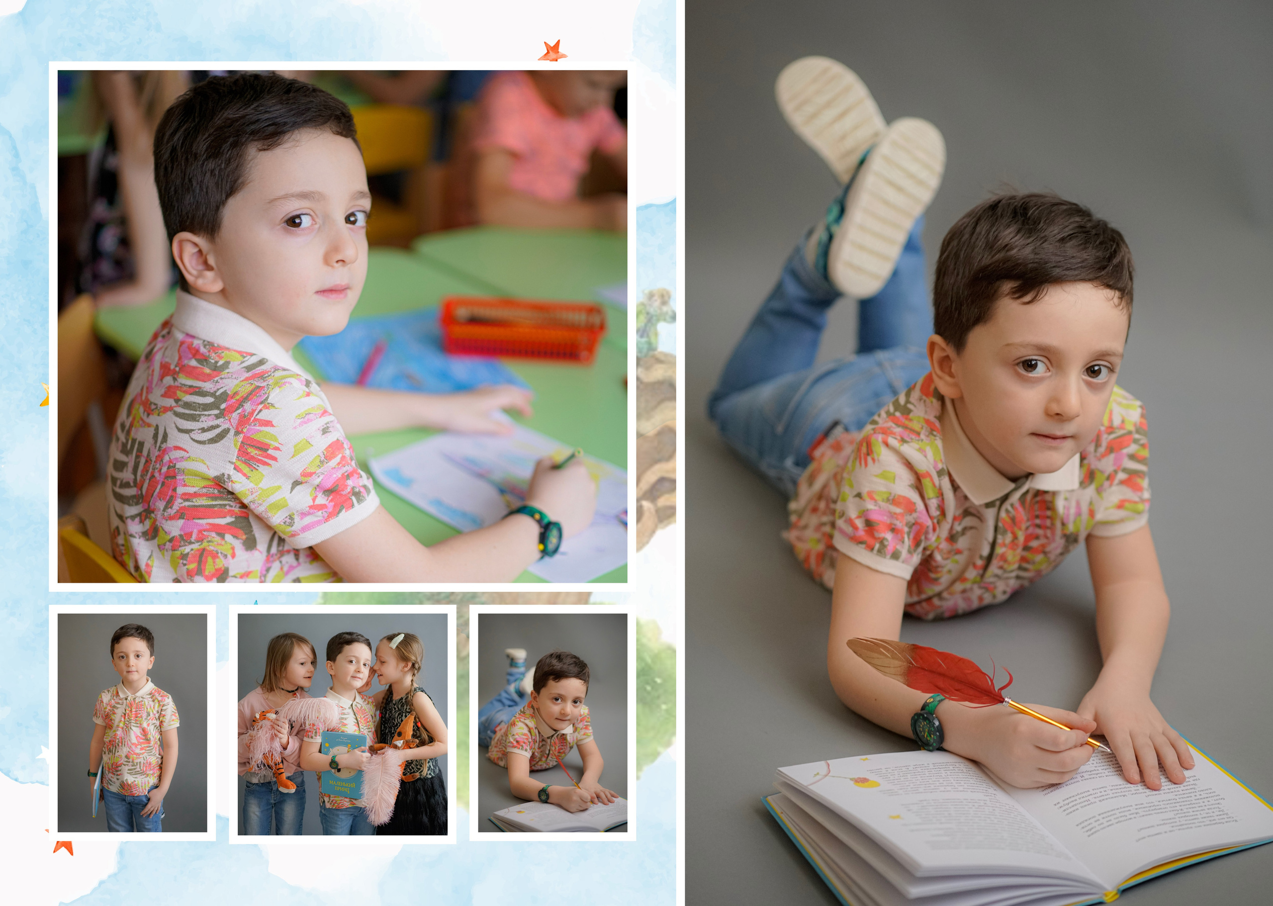 Персональные развороты и обложки «Маленький принц». Анна Белашова ВЫПУСКНЫЕ АЛЬБОМЫ, фото и видеосъёмка