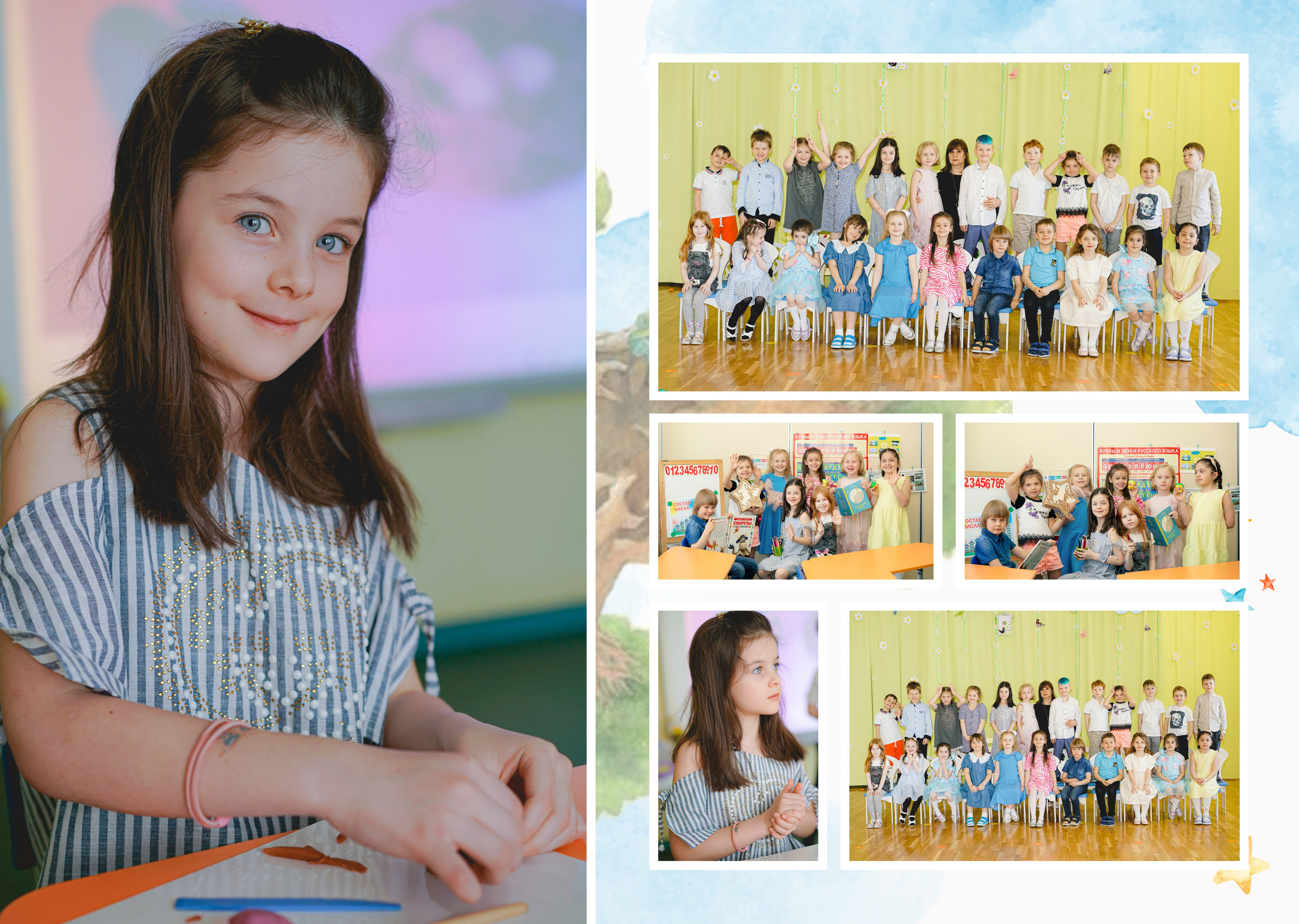 Индивидуальные развороты «Цветочная страна». Анна Белашова ВЫПУСКНЫЕ АЛЬБОМЫ, фото и видеосъёмка