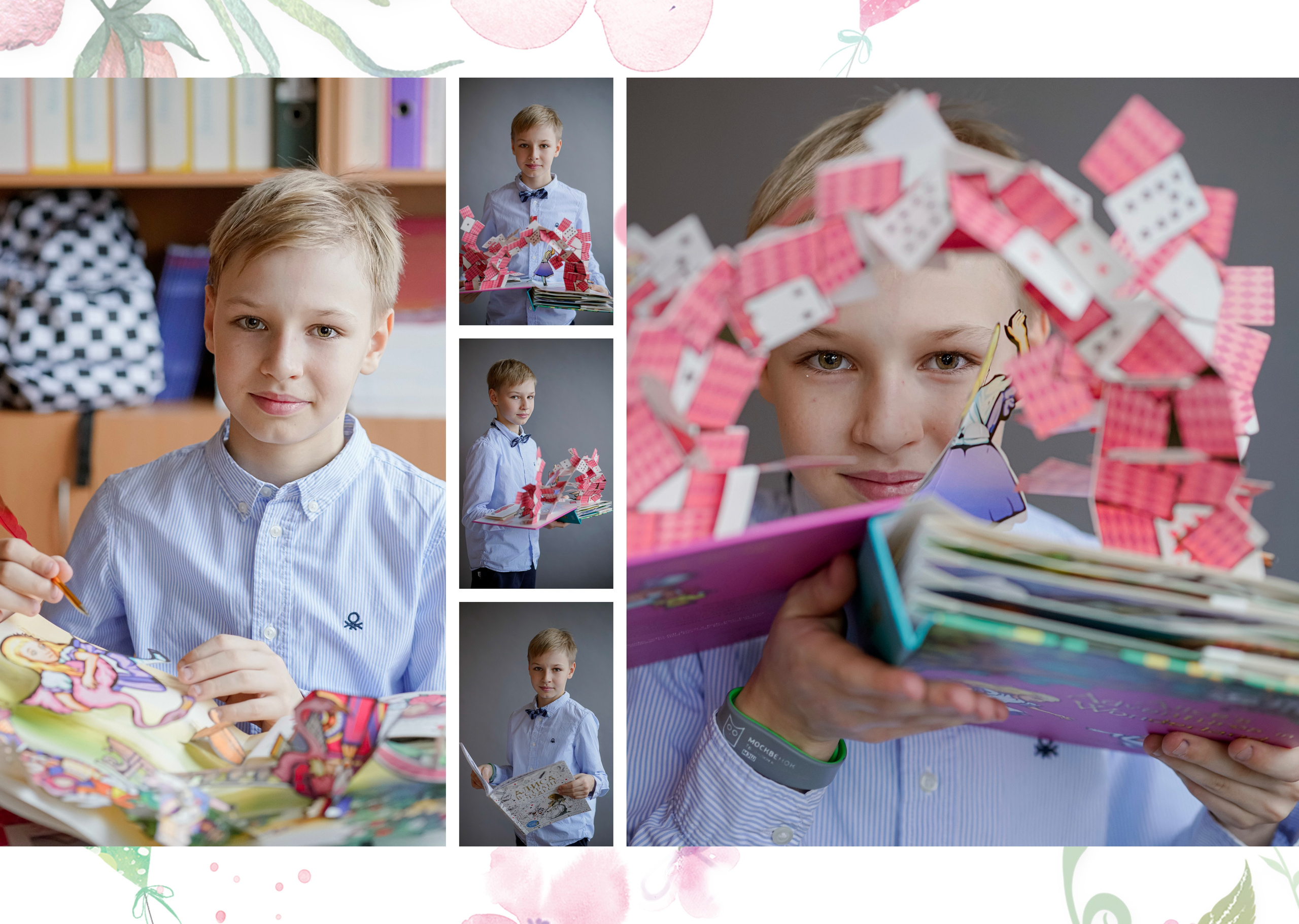 Школа МГПУ Дизайн «Алиса в стране чудес» ИНДИВИДУАЛЬНЫЕ РАЗВОРОТЫ. Анна Белашова ВЫПУСКНЫЕ АЛЬБОМЫ, фото и видеосъёмка