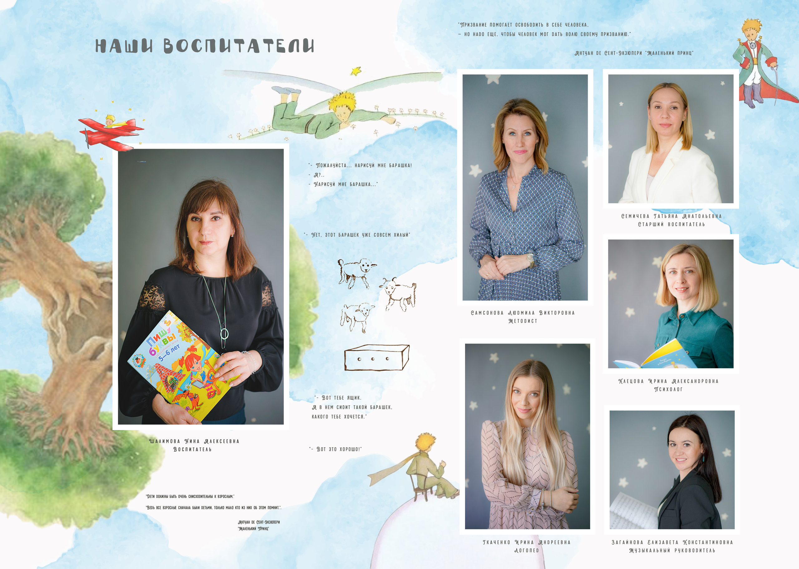 ОБЩИЕ РАЗВОРОТЫ дизайн «Маленький Принц» группа Цветочная страна. Анна Белашова ВЫПУСКНЫЕ АЛЬБОМЫ, фото и видеосъёмка