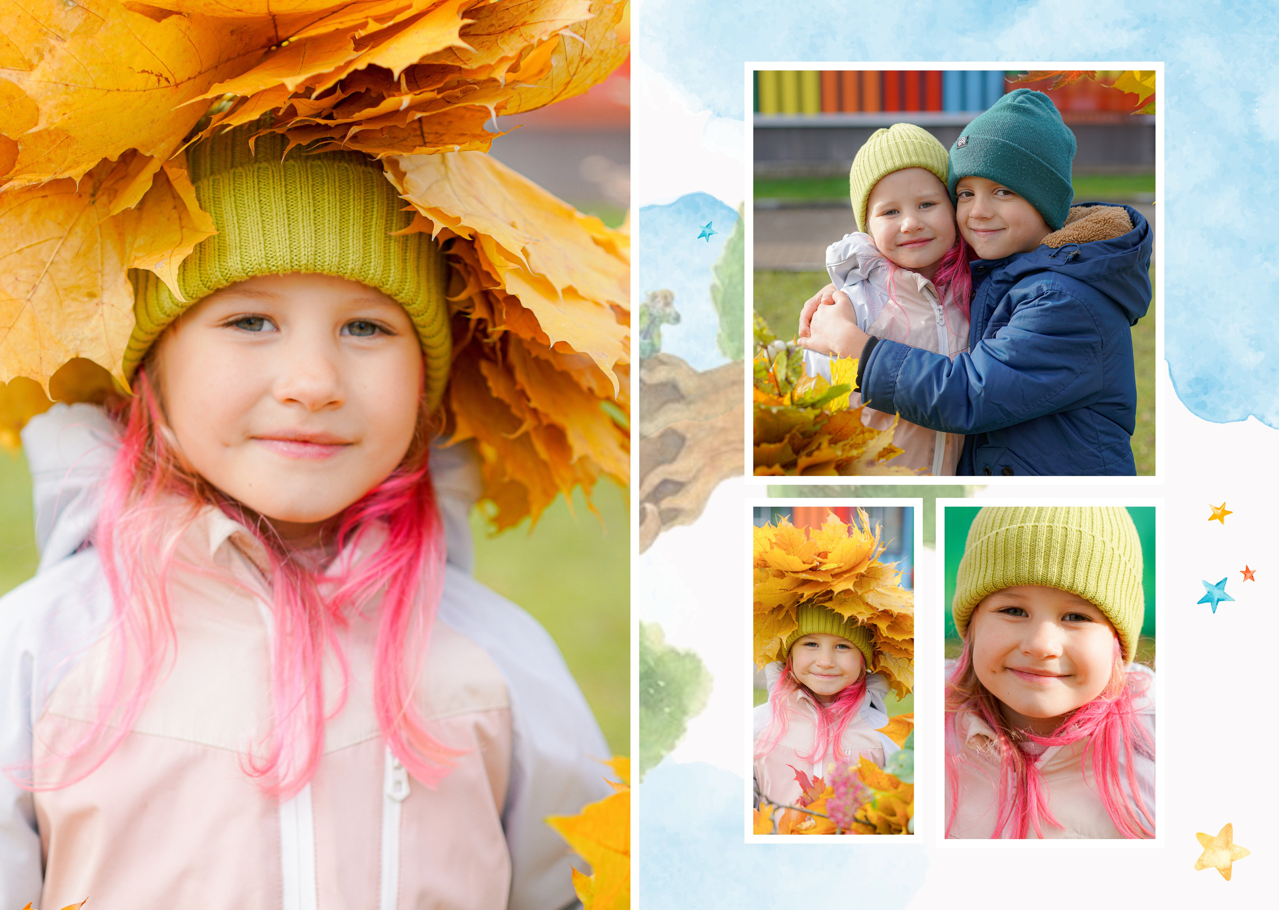 Индивидуальные развороты «Цветочная страна». Анна Белашова ВЫПУСКНЫЕ АЛЬБОМЫ, фото и видеосъёмка