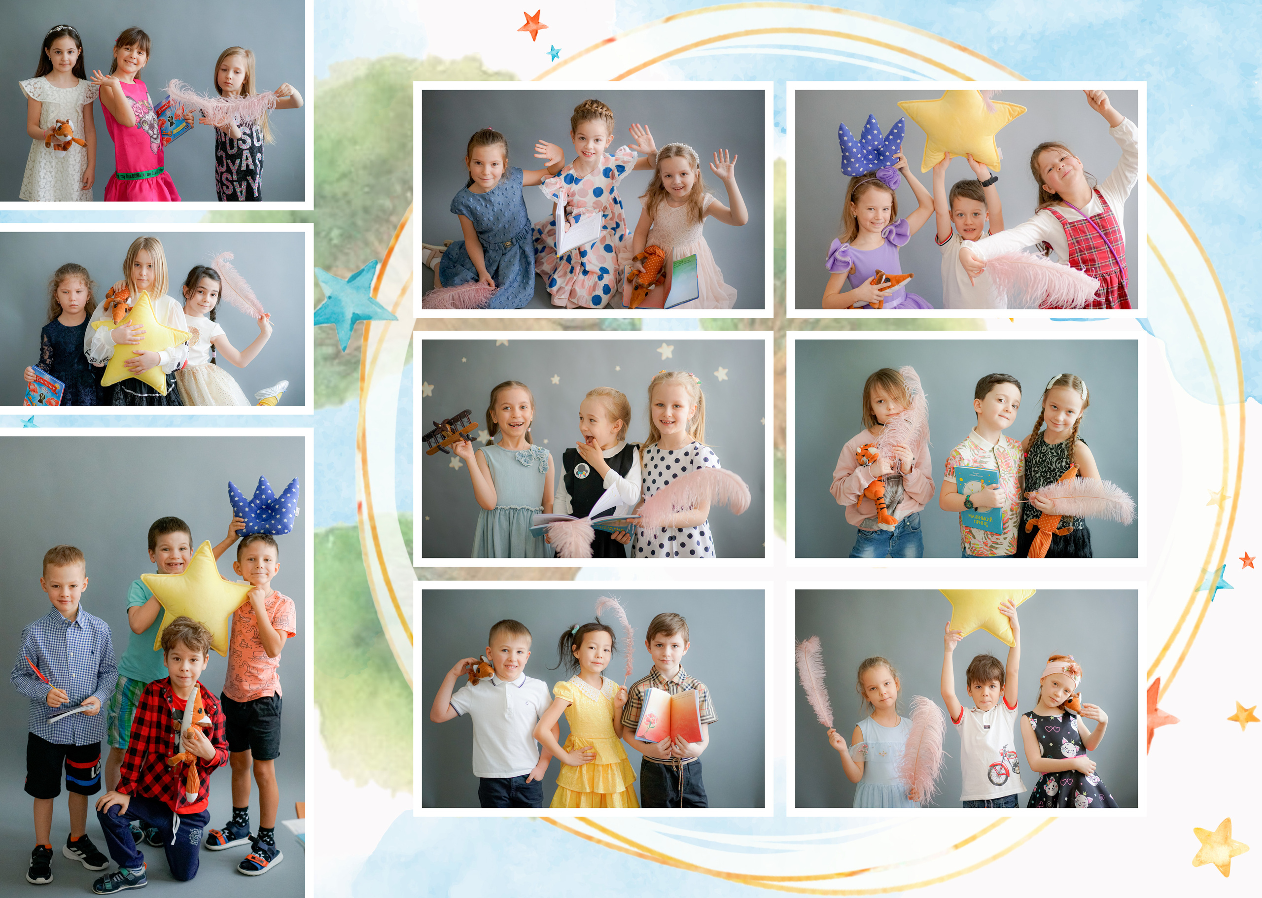 Общие развороты группа «ФАНТАЗЁРЫ» Дизайн «Маленький Принц». Анна Белашова ВЫПУСКНЫЕ АЛЬБОМЫ, фото и видеосъёмка