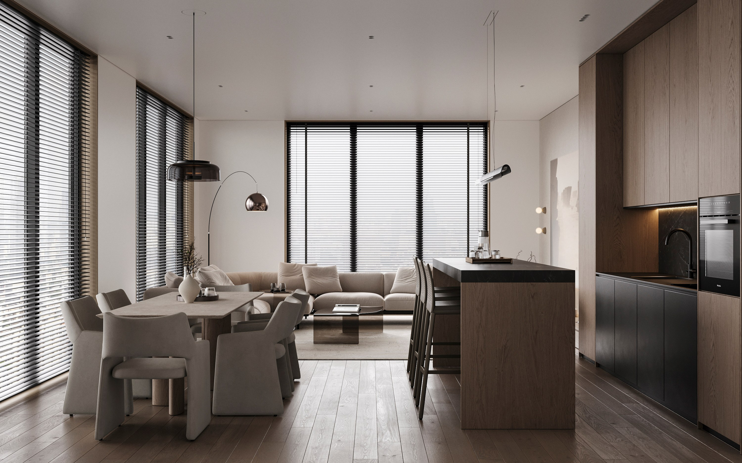 MONOCHROME | CONCEPTUAL PROJECT. Interior Visualization by Valerie Stetyukevich