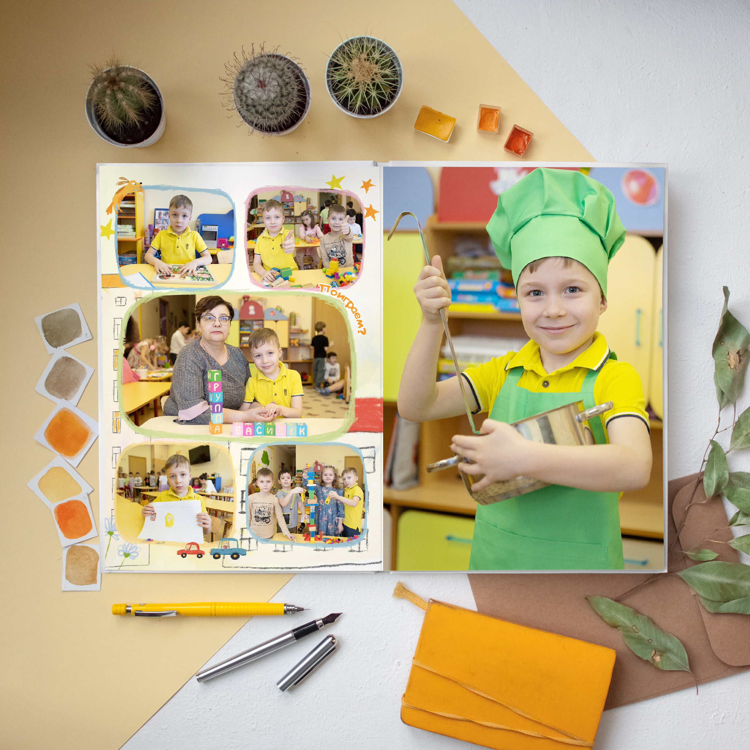 ДС АЛЬБОМ 5 разворотов. Выпускные альбомы для школ и детских садов