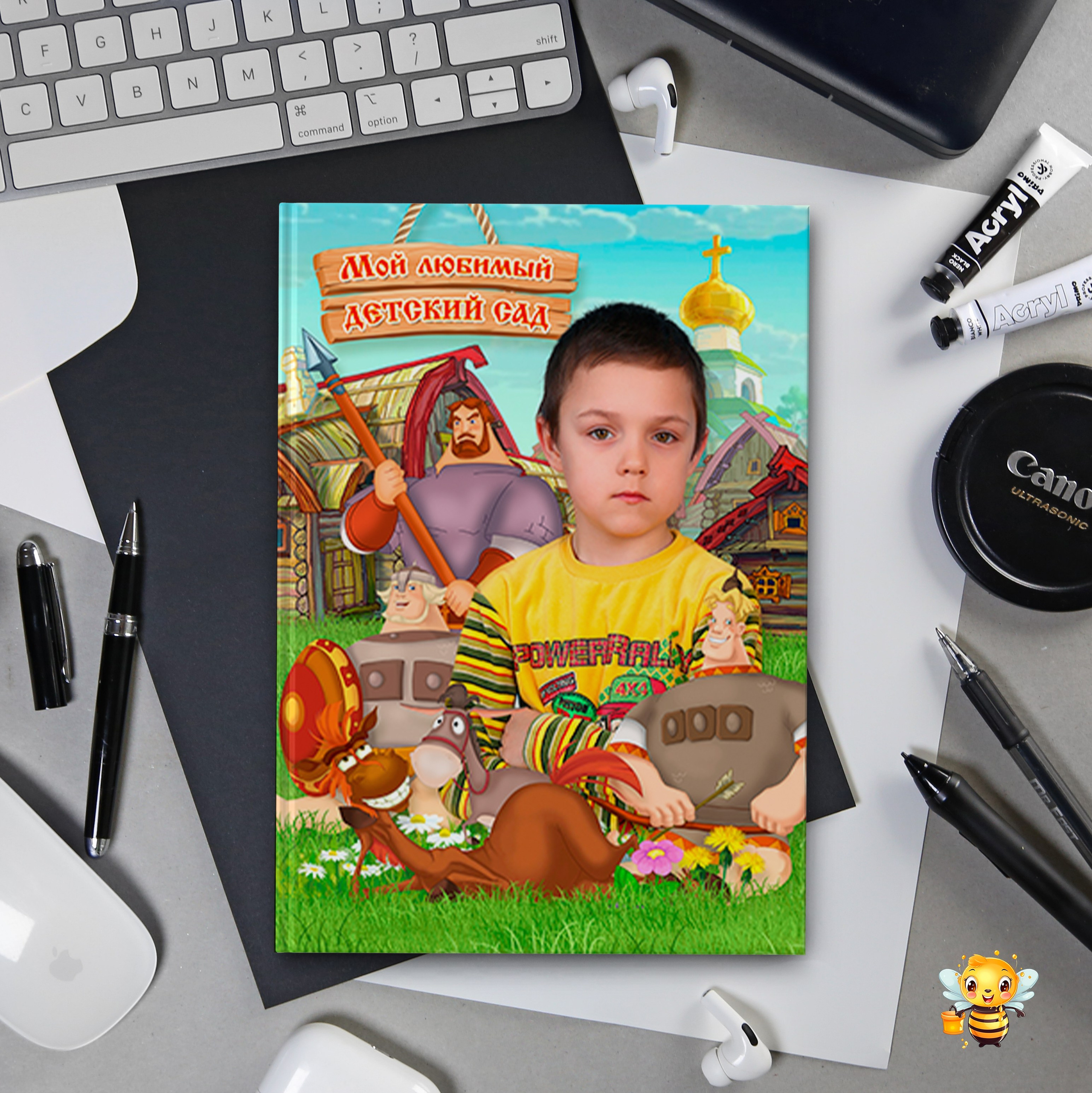 Шаблон 621 для детского сада «Три богатыря»