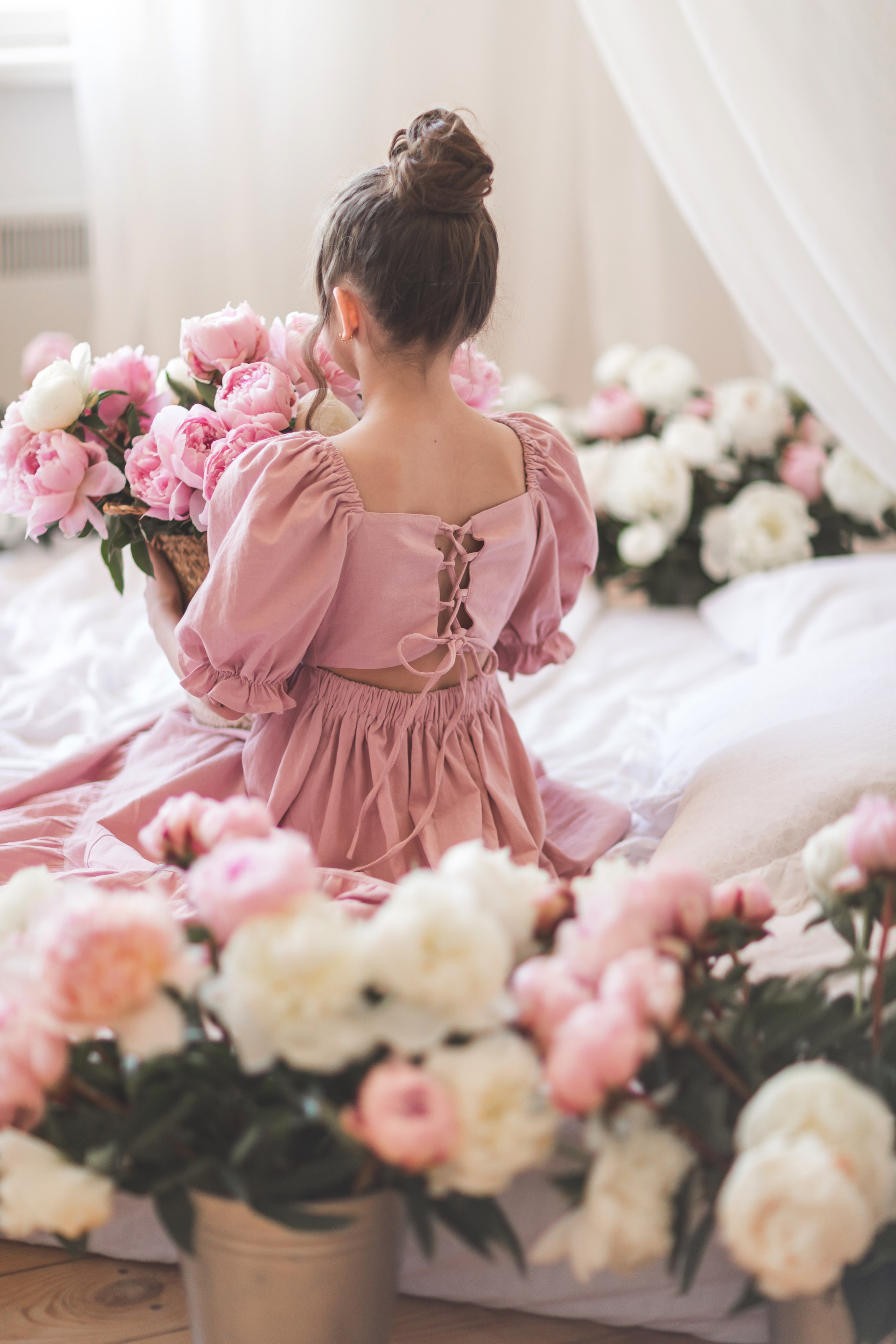 Пионы в студии. Семейный и детский фотограф Краснодар Валерия Власенко