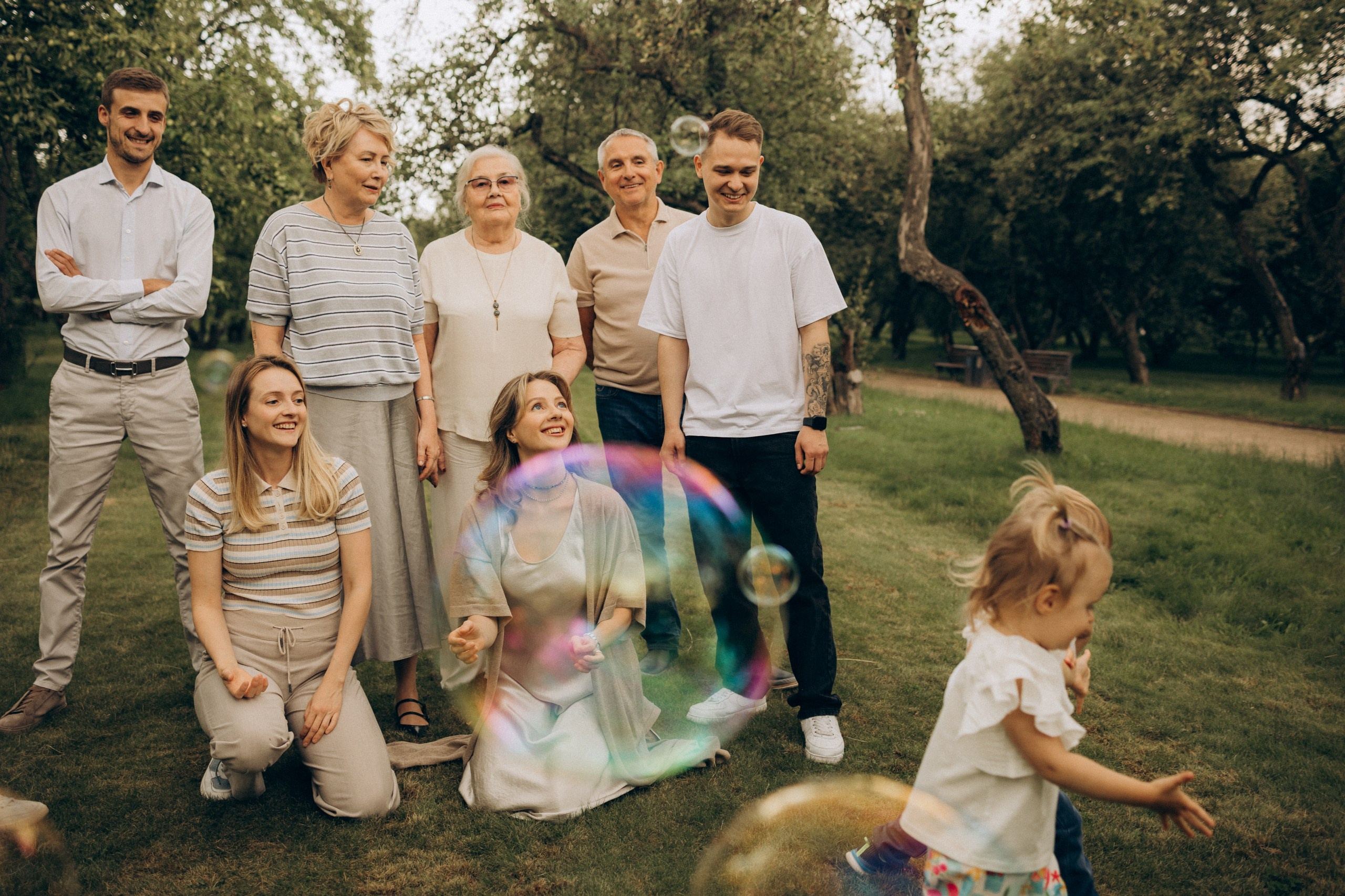 Семейная фотосессия, фотосессия поколения, фотосессия большой семьи, семейная фотосессия в парке, семейная фотосессия в Коломенском, Коломенское