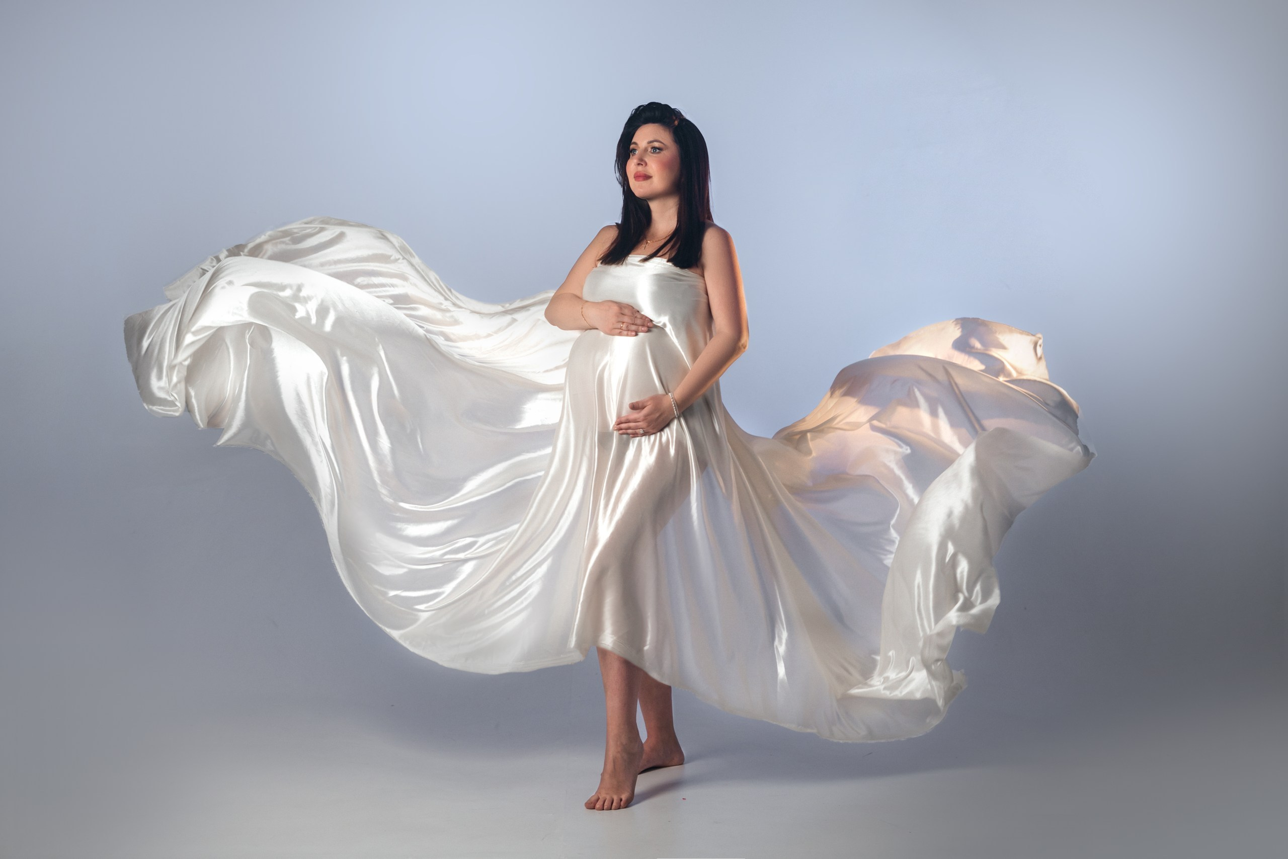 Беременность. Съемка в студии. Мила Посвит Фотограф новорожденных в Тобольске