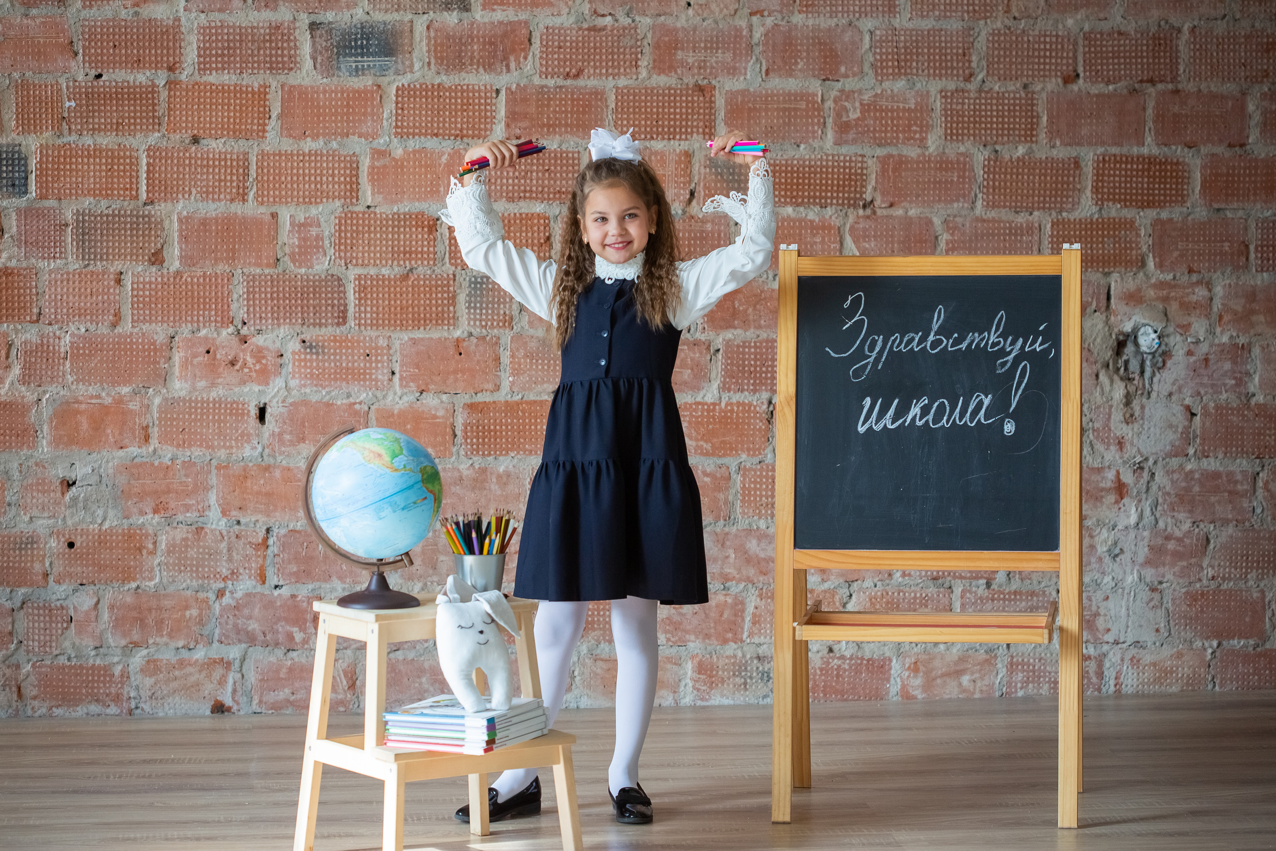 Съемка первоклассников в студии. Галина Шарапова Детский и семейный фотограф Москва