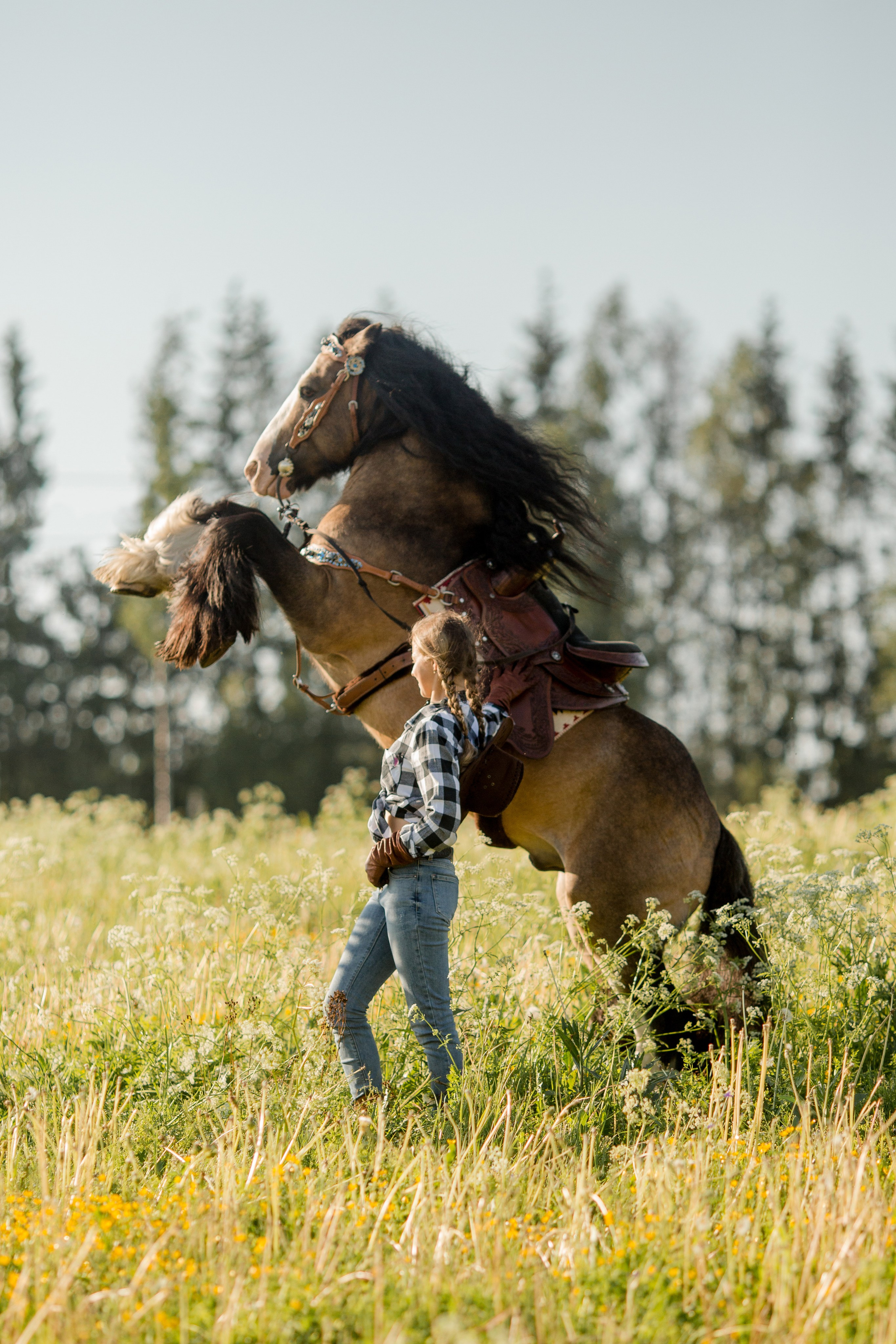 Фотосессия в стиле вестерн с лошадью