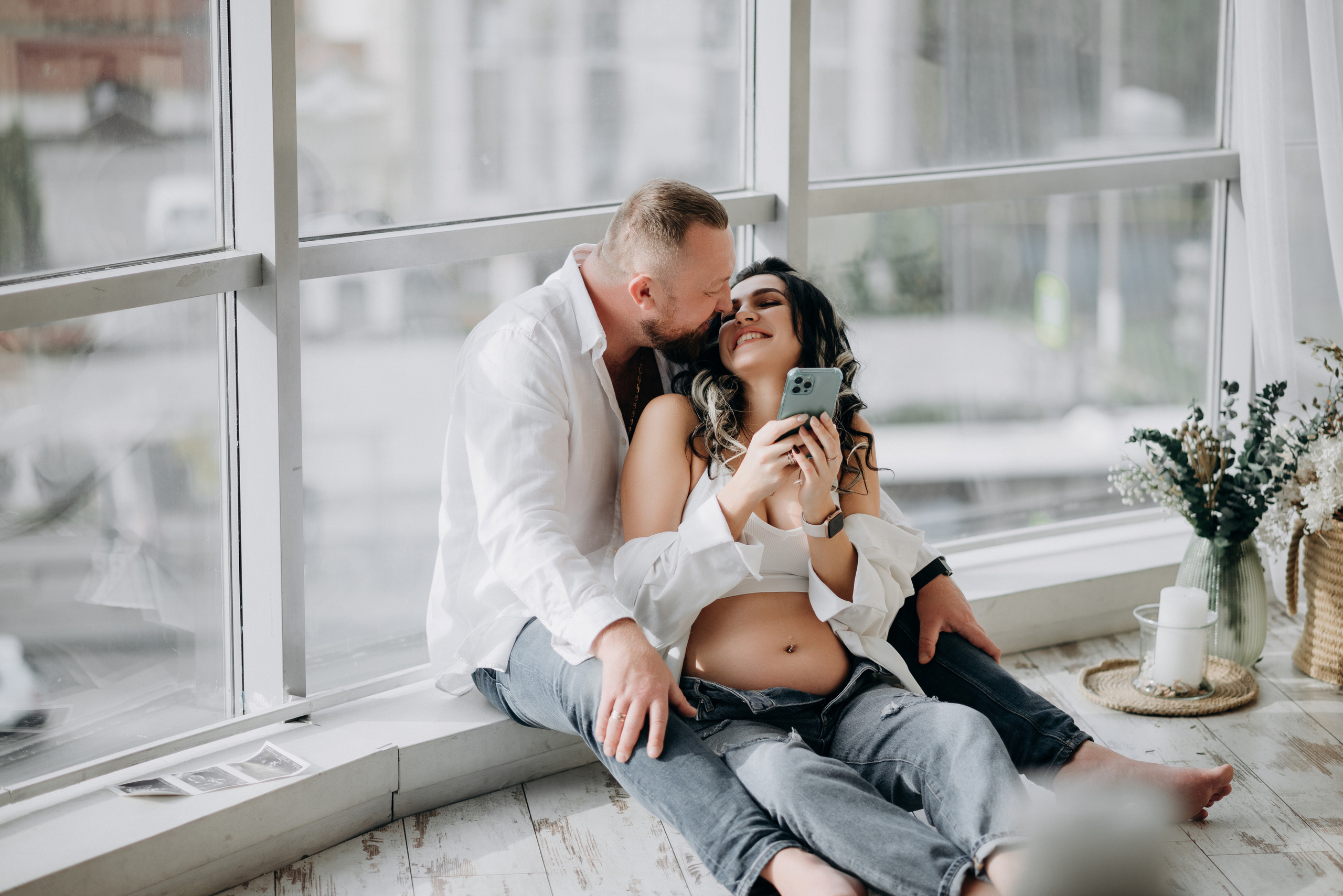 Маша и Саша в ожидании чуда, еще маленький животик. Свадебный и портретный фотограф в Липецке Юлия Свит