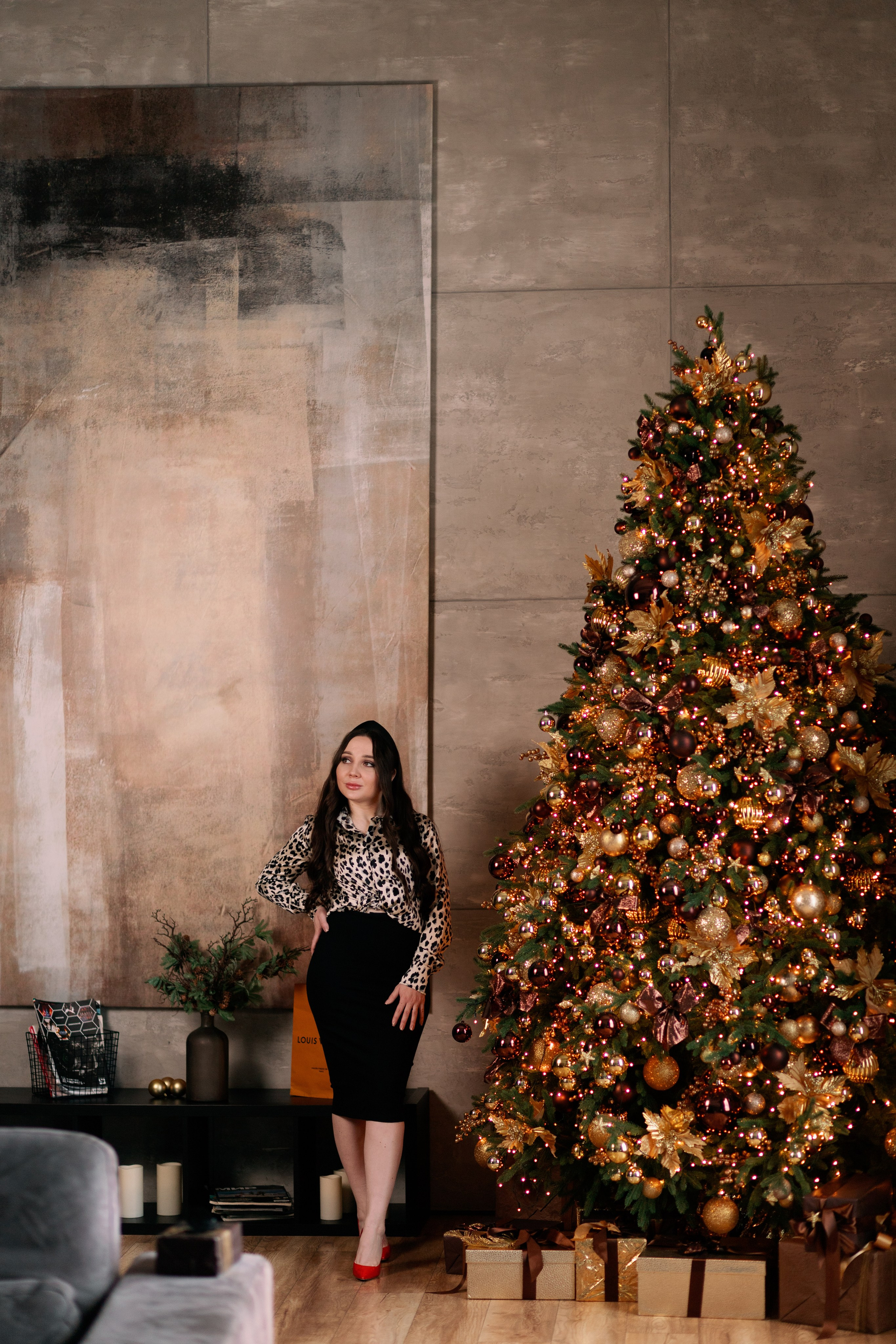 Новогодняя фотосессия для женщин в фотостудии. Фотограф в Санкт-Петербурге, Анна Скворцова