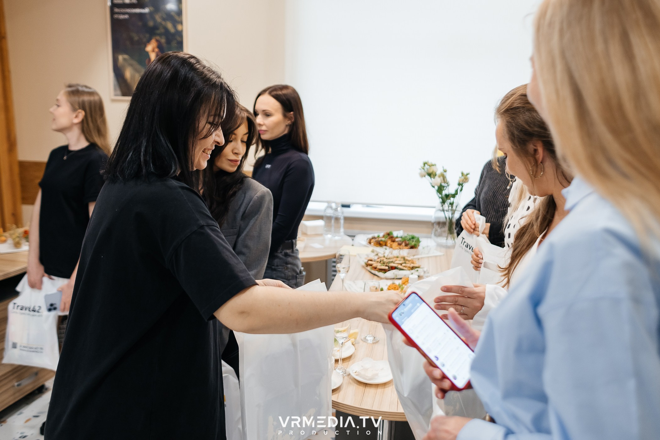 Business travel brunch