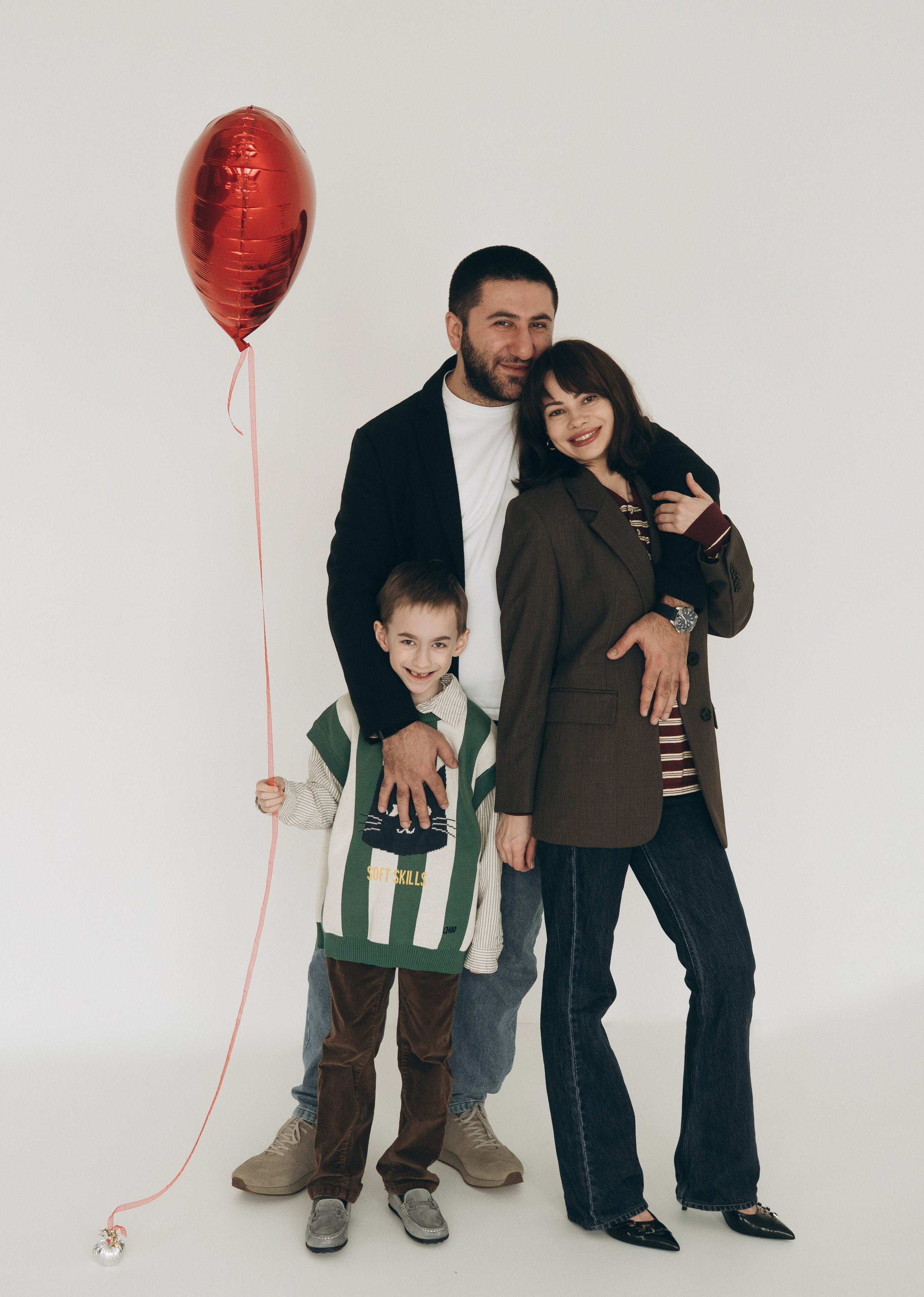 Студийная семейная фотосессия. Семейный, ньюборн фотограф, фотограф на роды в Москве, Виктория Тюльдюкова