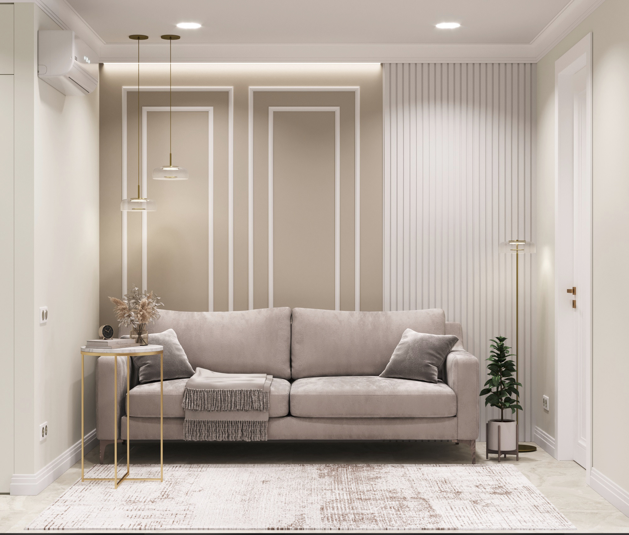 Монохромная однушка. Https://pokorskaya-design.ru/