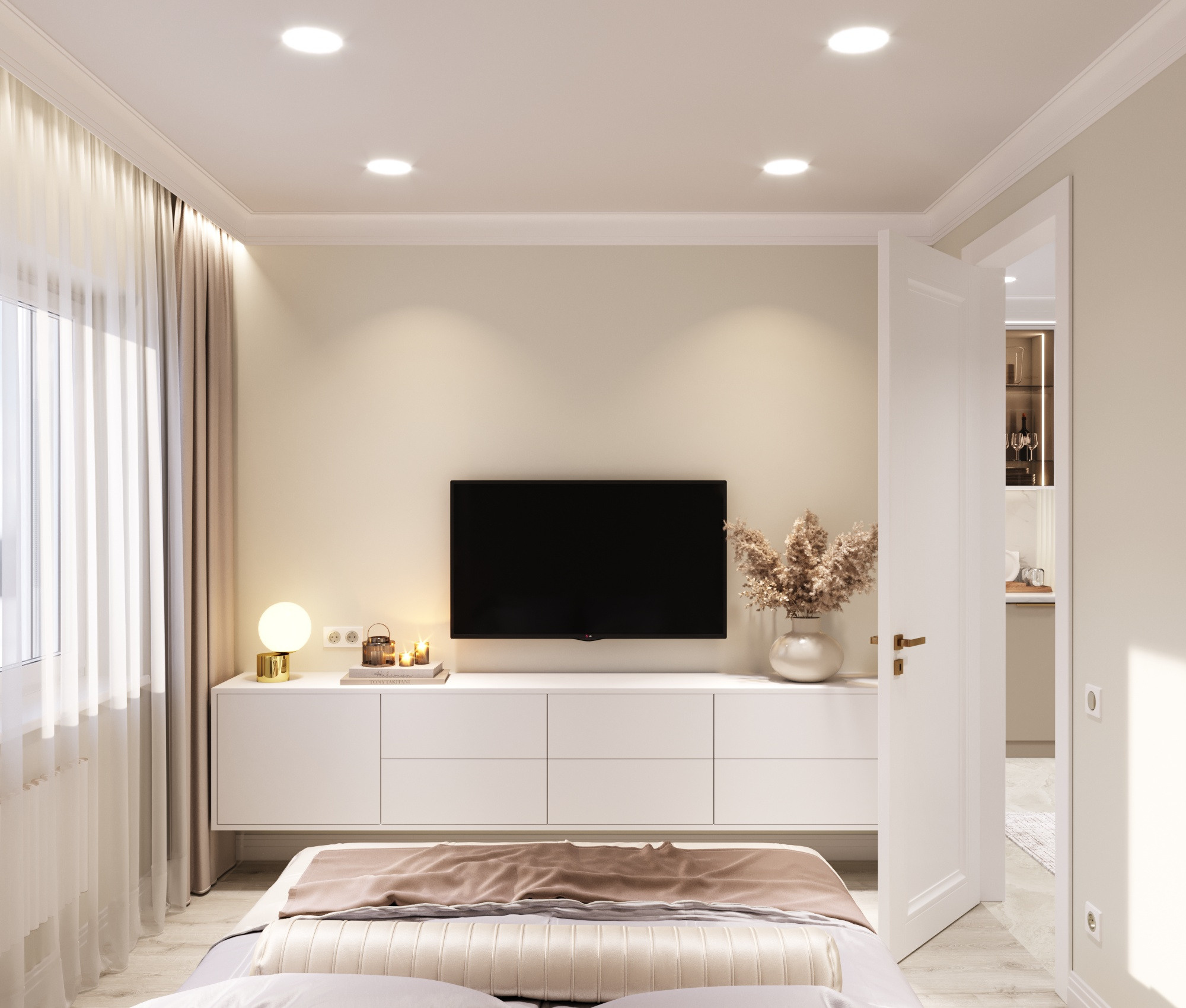 Монохромная однушка. Https://pokorskaya-design.ru/