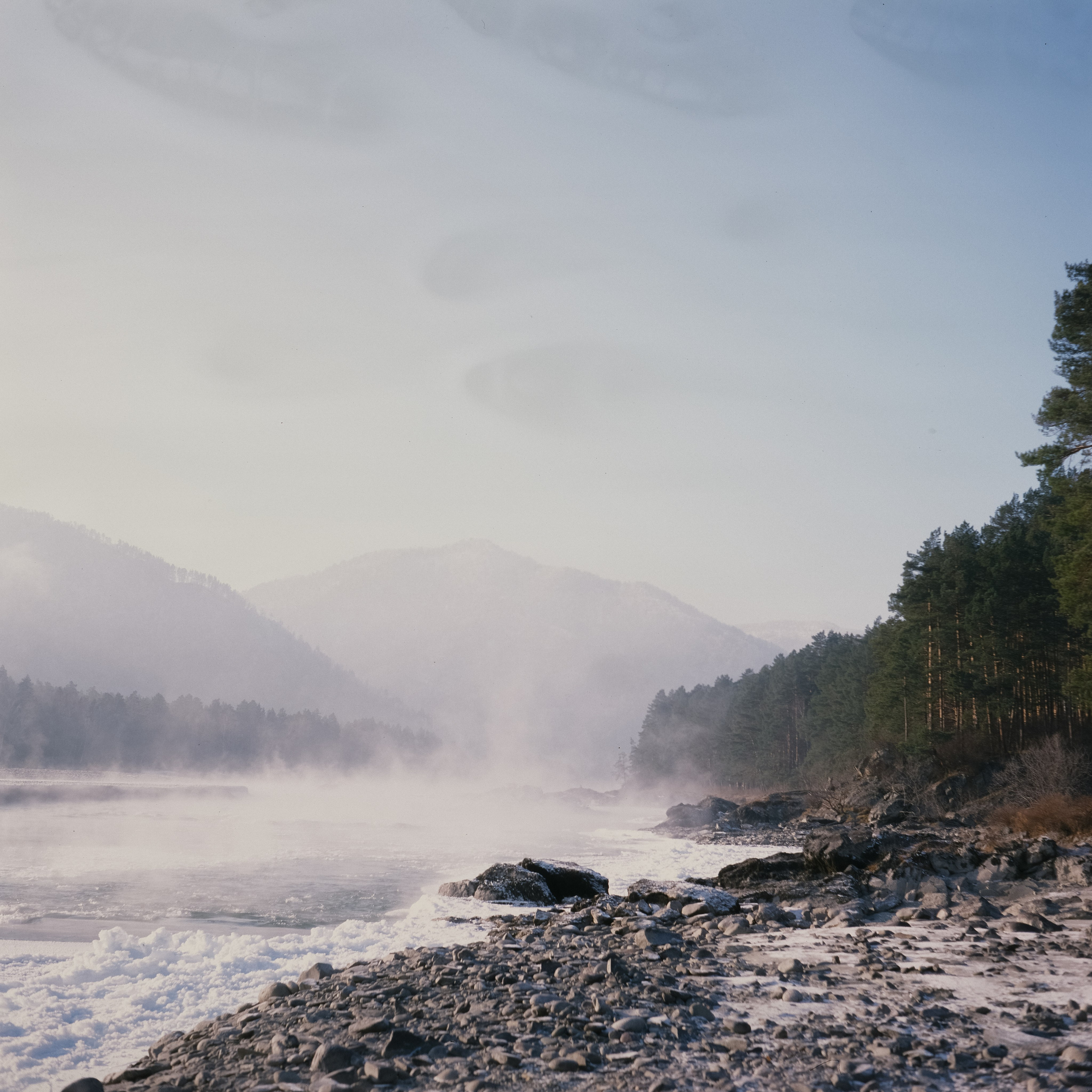 База Берель, поле у вертолетной площадки / 13 декабря 2023 года (-33℃)